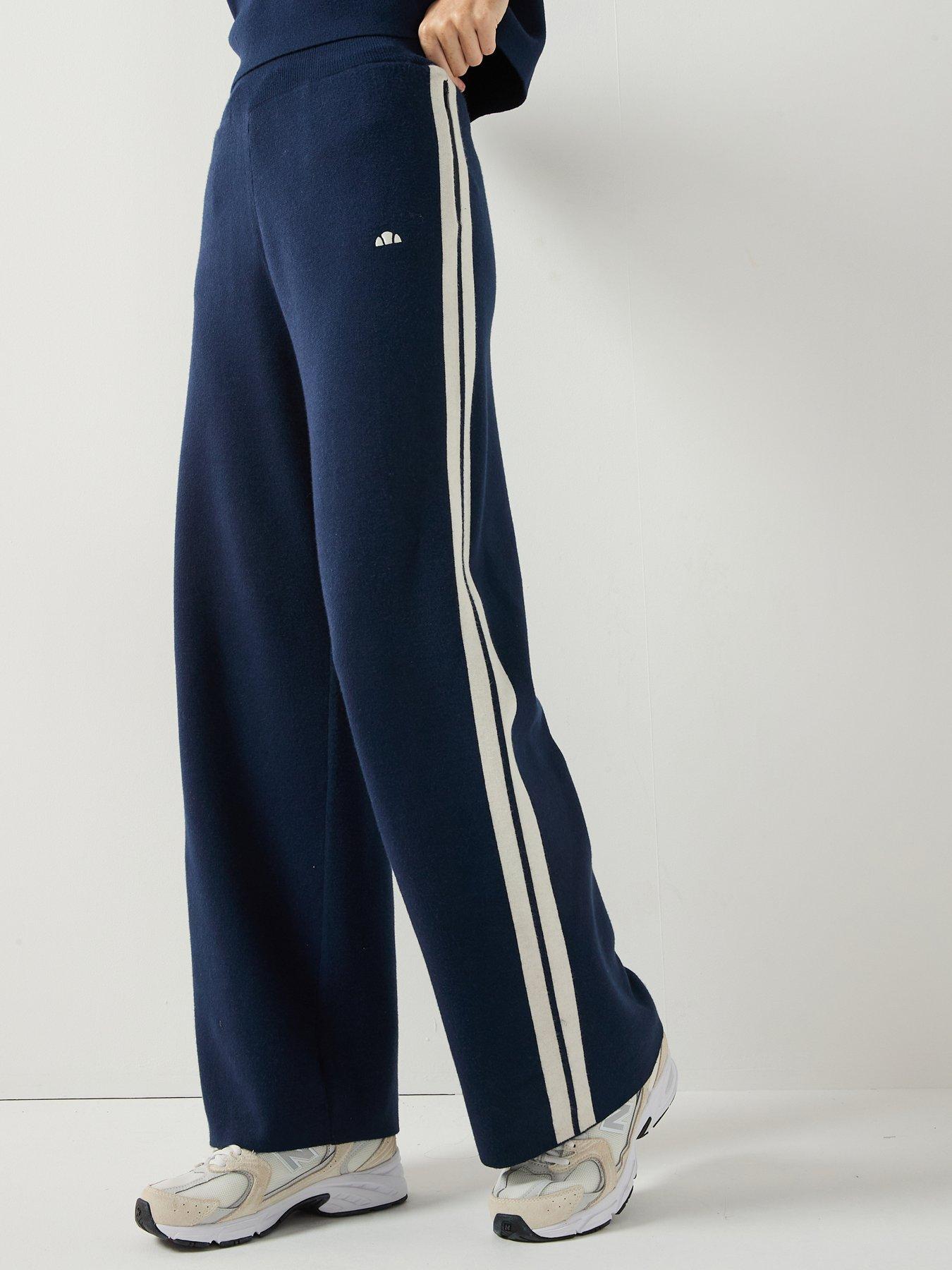Ellesse Womens Niantellos Wide Leg Knitted Jogger, Blue, Size 10, Women