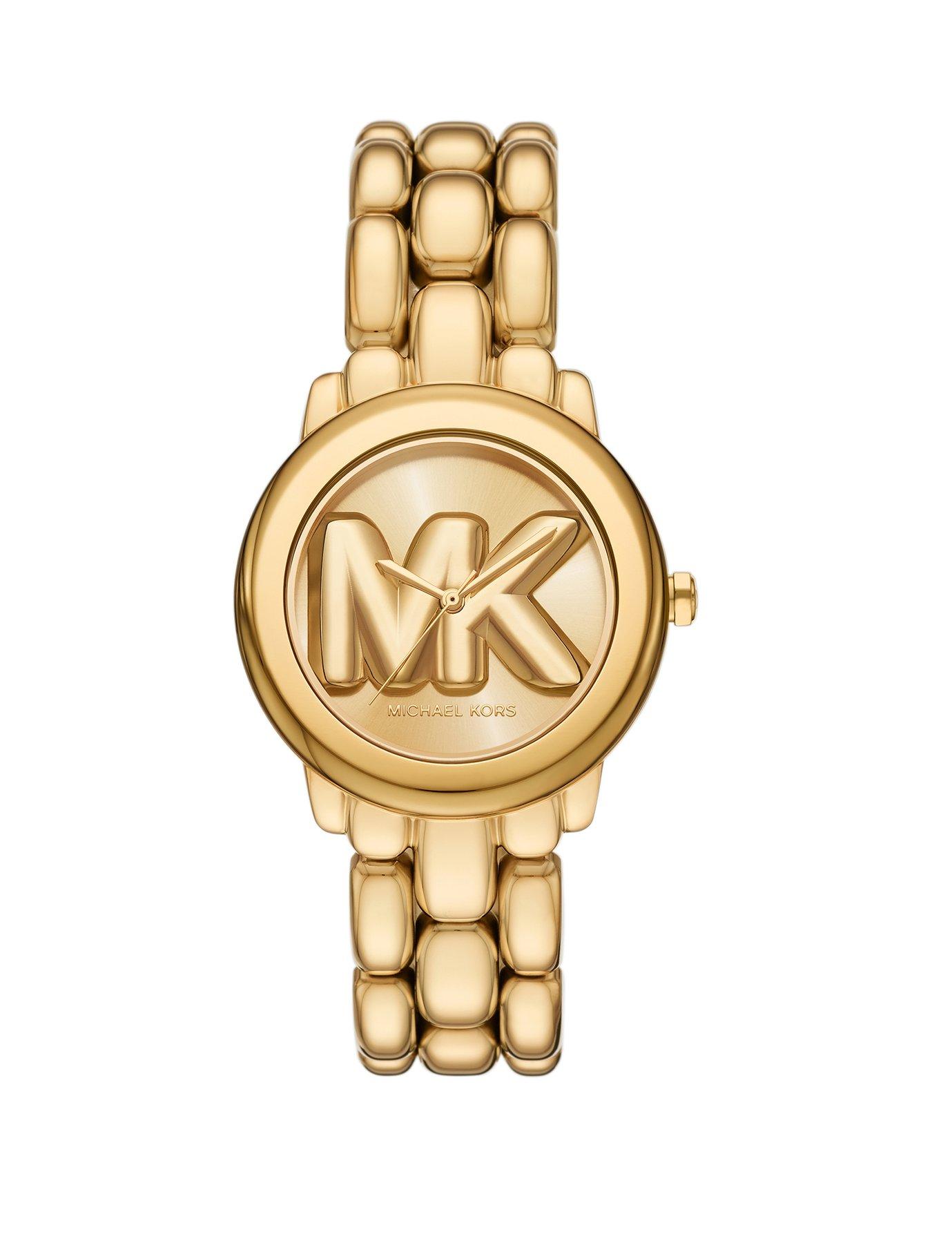 Michael Kors Women's Phoebe Three-Hand Gold-Tone Stainless Steel Watch, MK4923