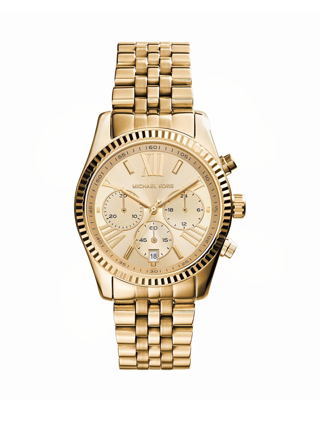 Michael Kors Women's Lexington Chronograph Stainless Steel Watch Mk7378 - Gold