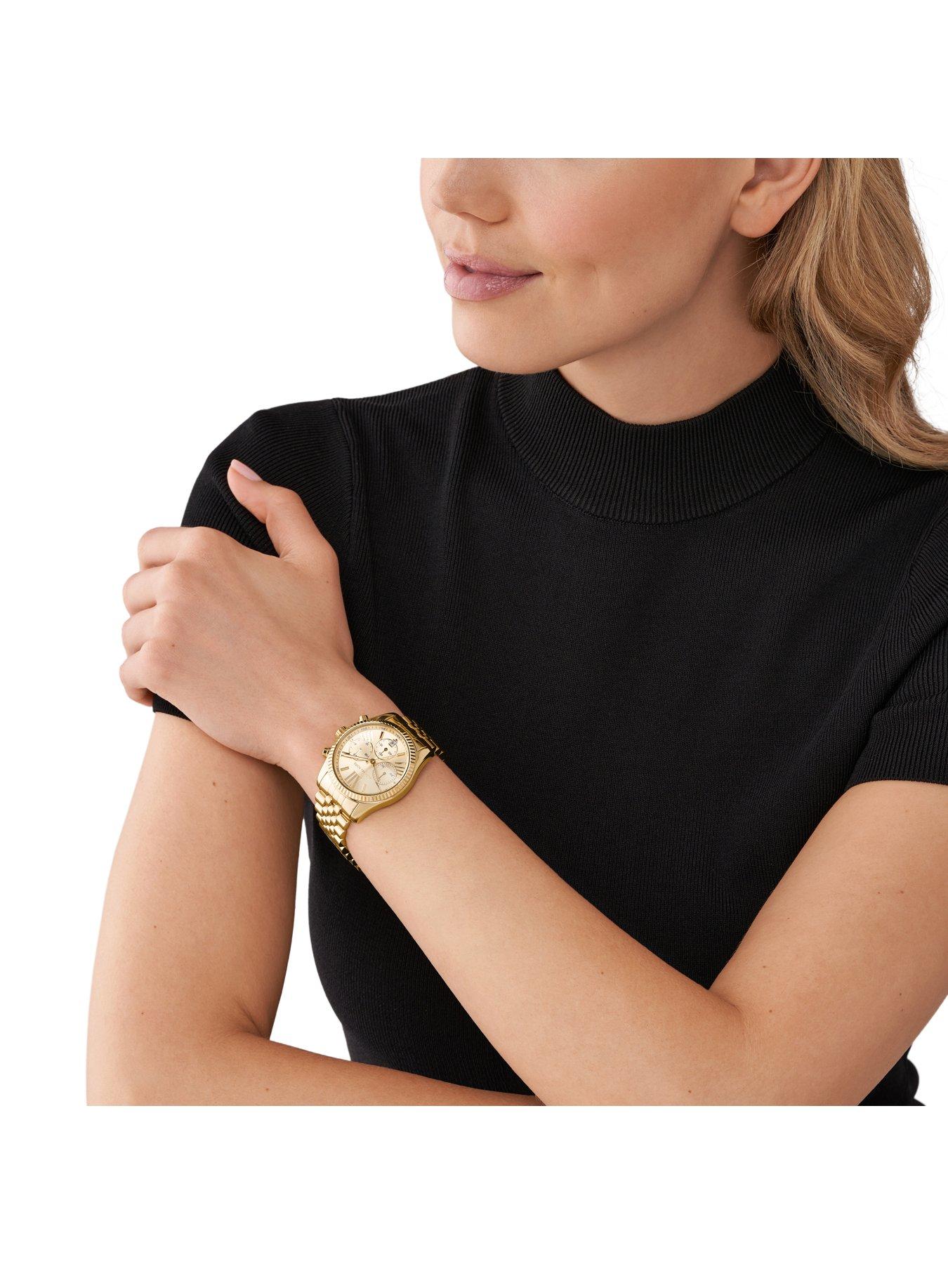 Michael Kors Women's Lexington Chronograph Stainless Steel Watch Mk7378 ...