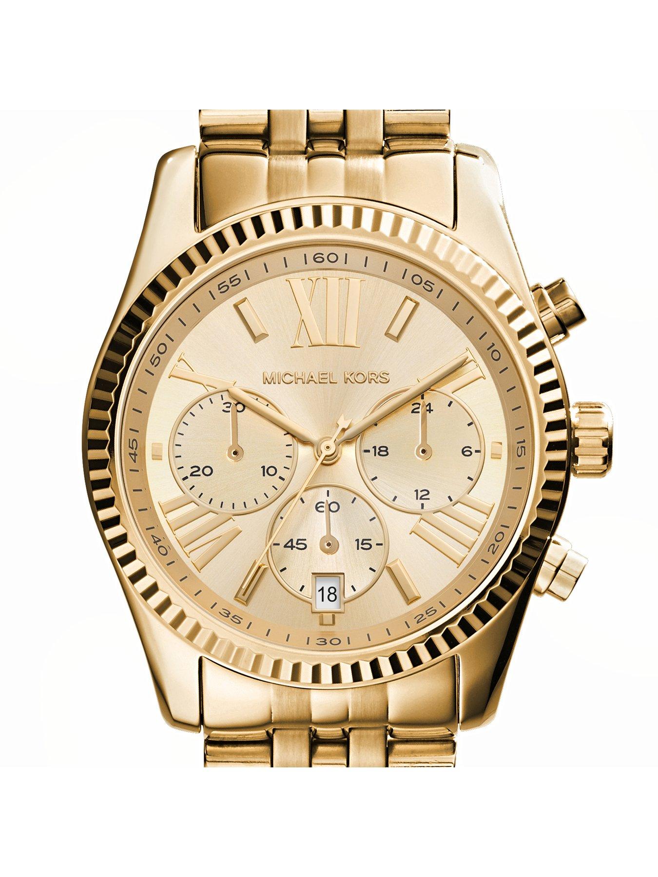 Michael Kors Women's Lexington Chronograph Stainless Steel Watch Mk7378 ...