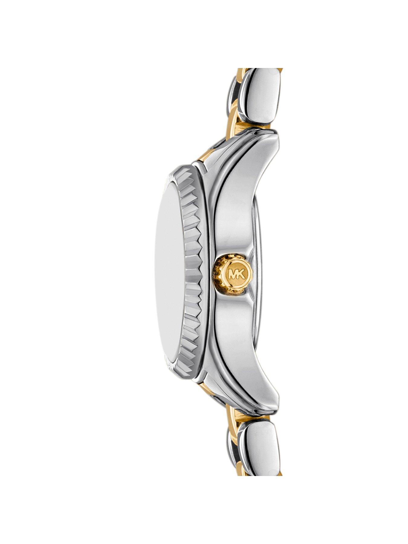 Michael Kors Women's Lexington Three-Hand Two-Tone Stainless Steel ...