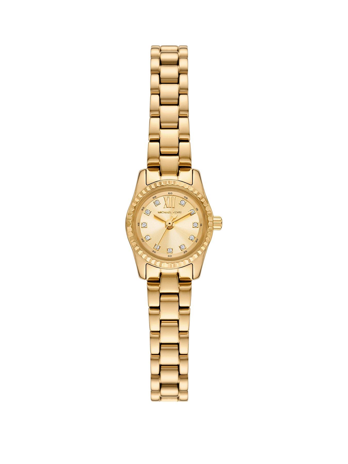 Michael Kors Women's Lexington Three-Hand, Gold-Tone Stainless Steel Watch, MK4862