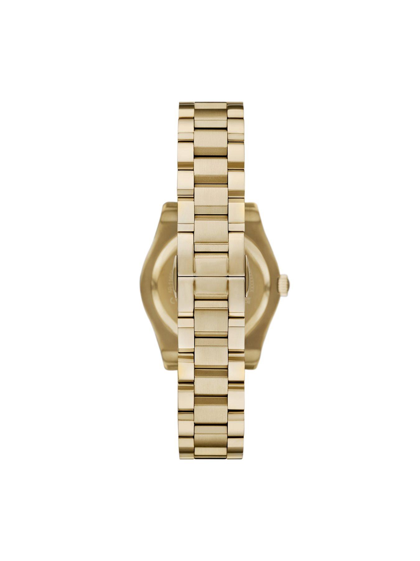 Image 3 of 6 of Emporio Armani Women's Three-Hand Date, -Tone Stainless Steel Watch, Ar11657 - Gold
