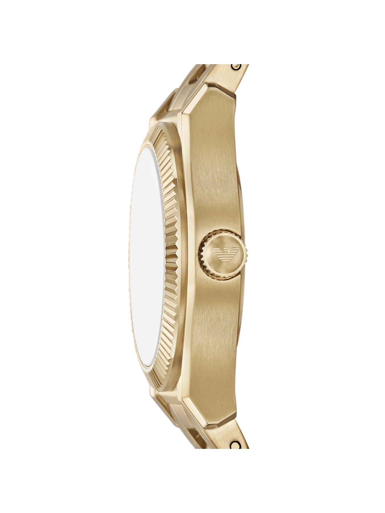 Image 5 of 6 of Emporio Armani Women's Three-Hand Date, -Tone Stainless Steel Watch, Ar11657 - Gold