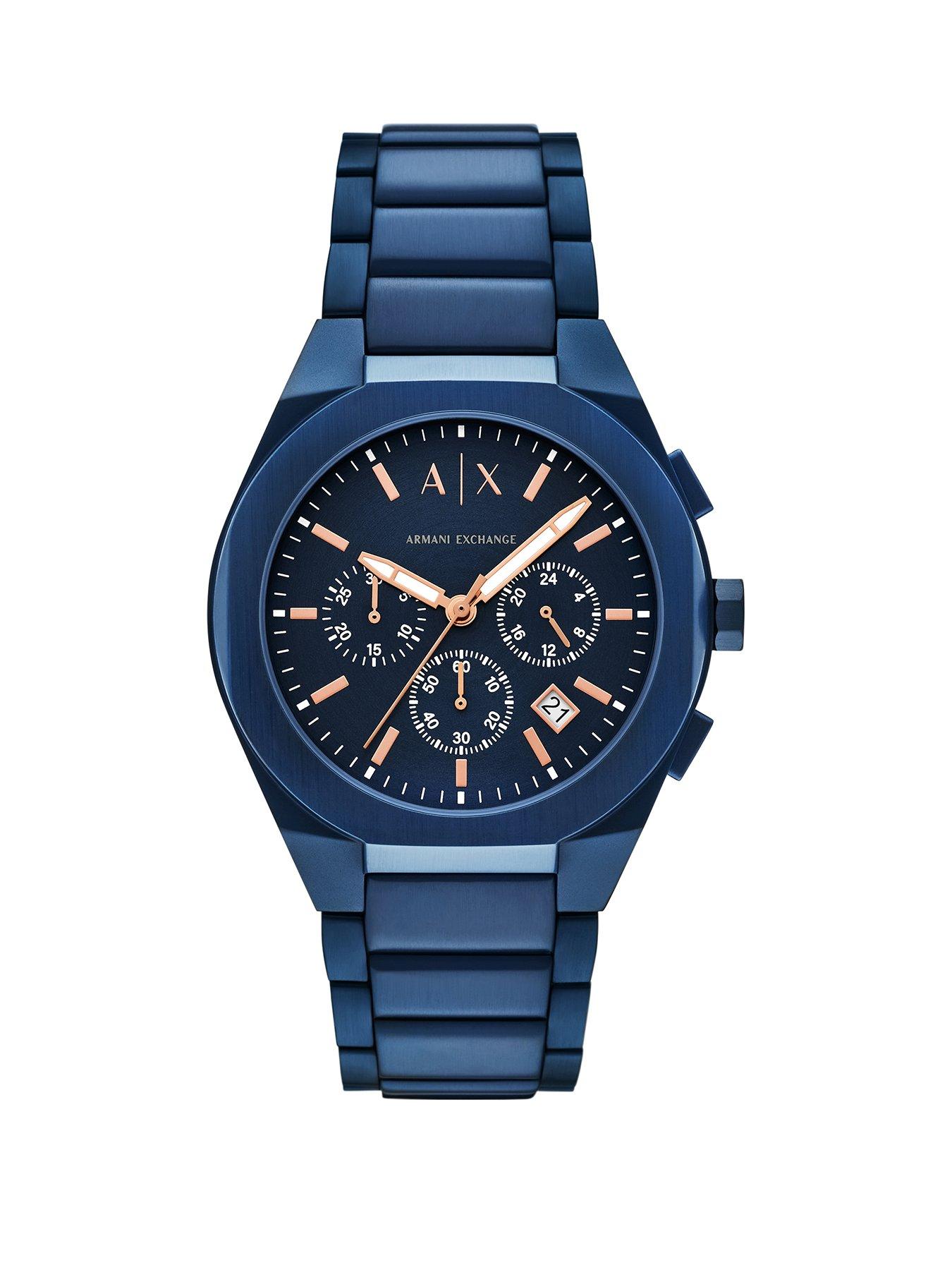 undefined Men's Sync Chronograph Stainless Steel Watch, Ax4189 - Blue