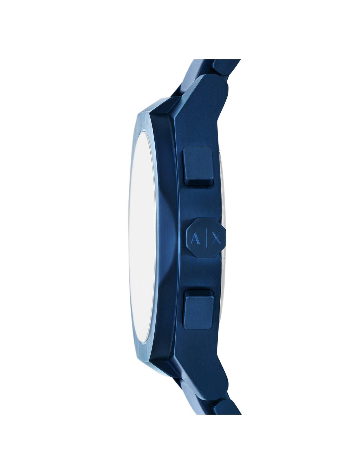 Image 4 of 6 of Armani Exchange Men's Sync Chronograph Stainless Steel Watch, Ax4189 - Blue