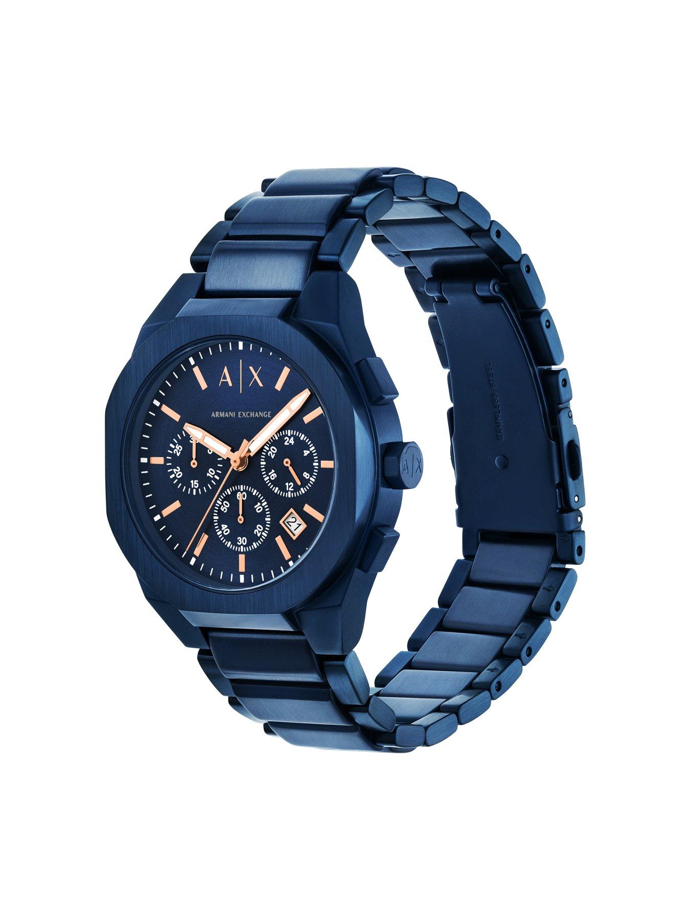 Image 5 of 6 of Armani Exchange Men's Sync Chronograph Stainless Steel Watch, Ax4189 - Blue