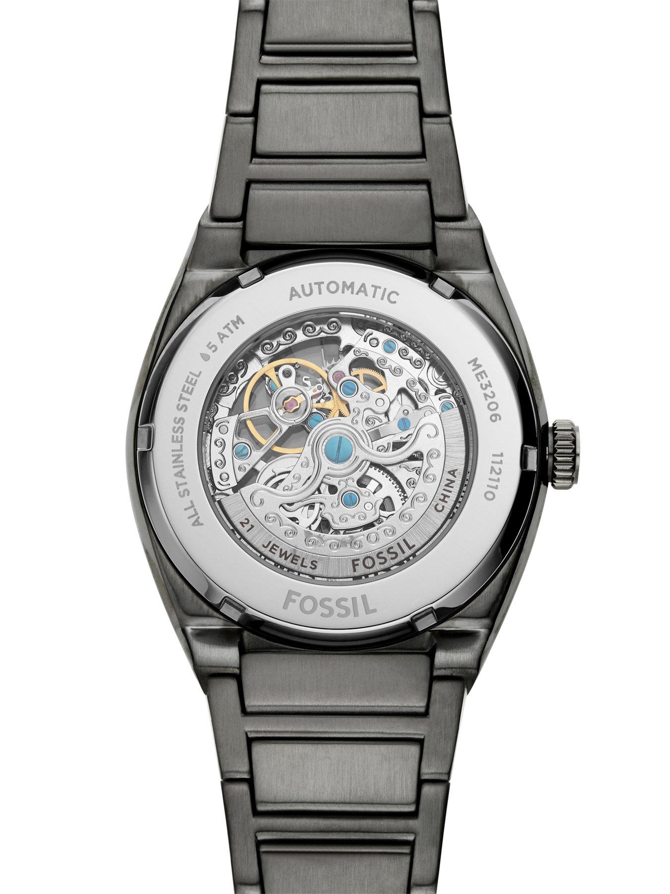 Image 2 of 5 of Fossil Men's Everett Automatic, Smoke-Tone Stainless Steel Watch, ME3206