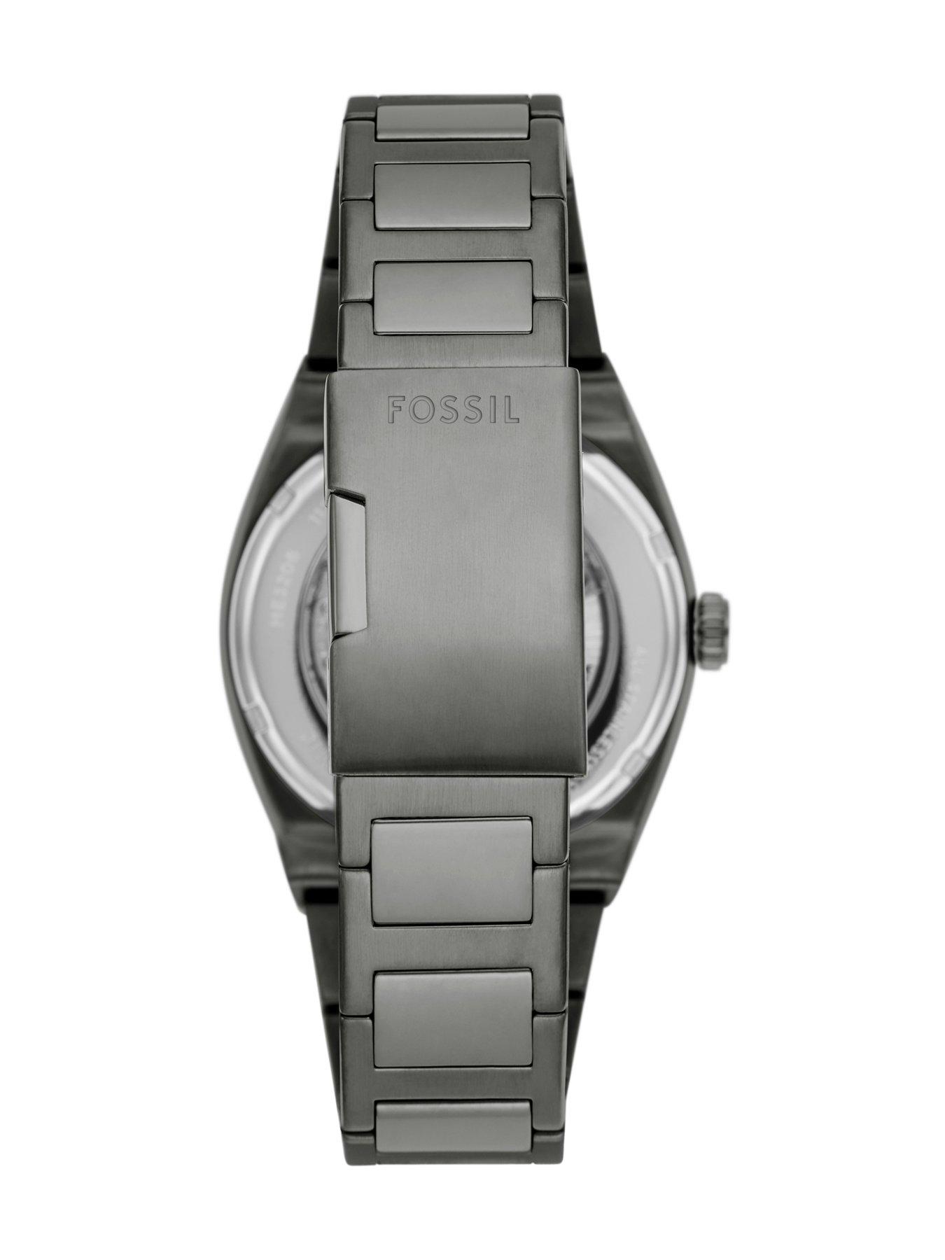 Image 3 of 5 of Fossil Men's Everett Automatic, Smoke-Tone Stainless Steel Watch, ME3206