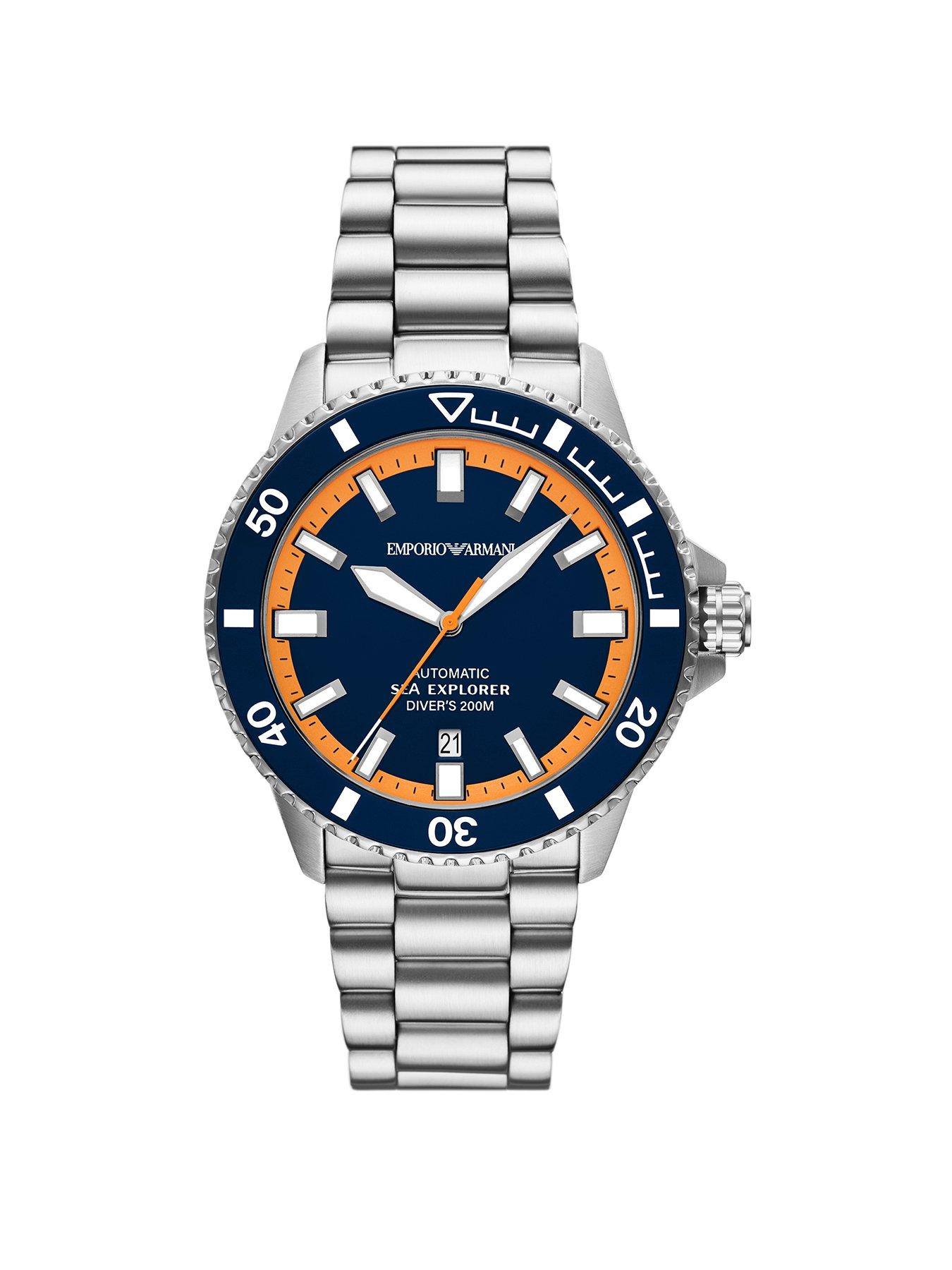Emporio Armani Men's Sea Explorer Automatic Stainless Steel Watch Ar60090 - Silver