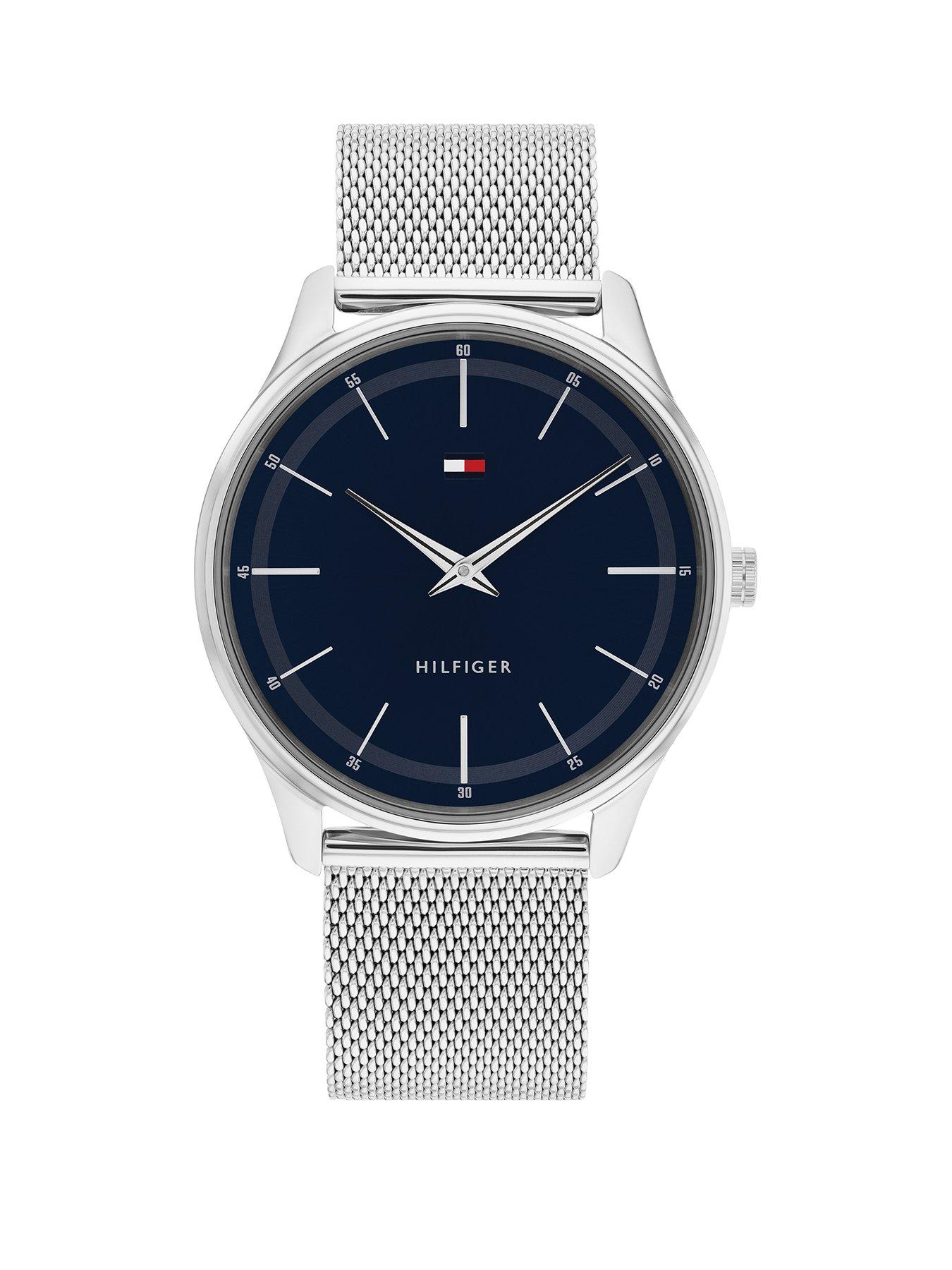 undefined Dial Mens Watch On A Stainless Steel Mesh Bracelet - Blue