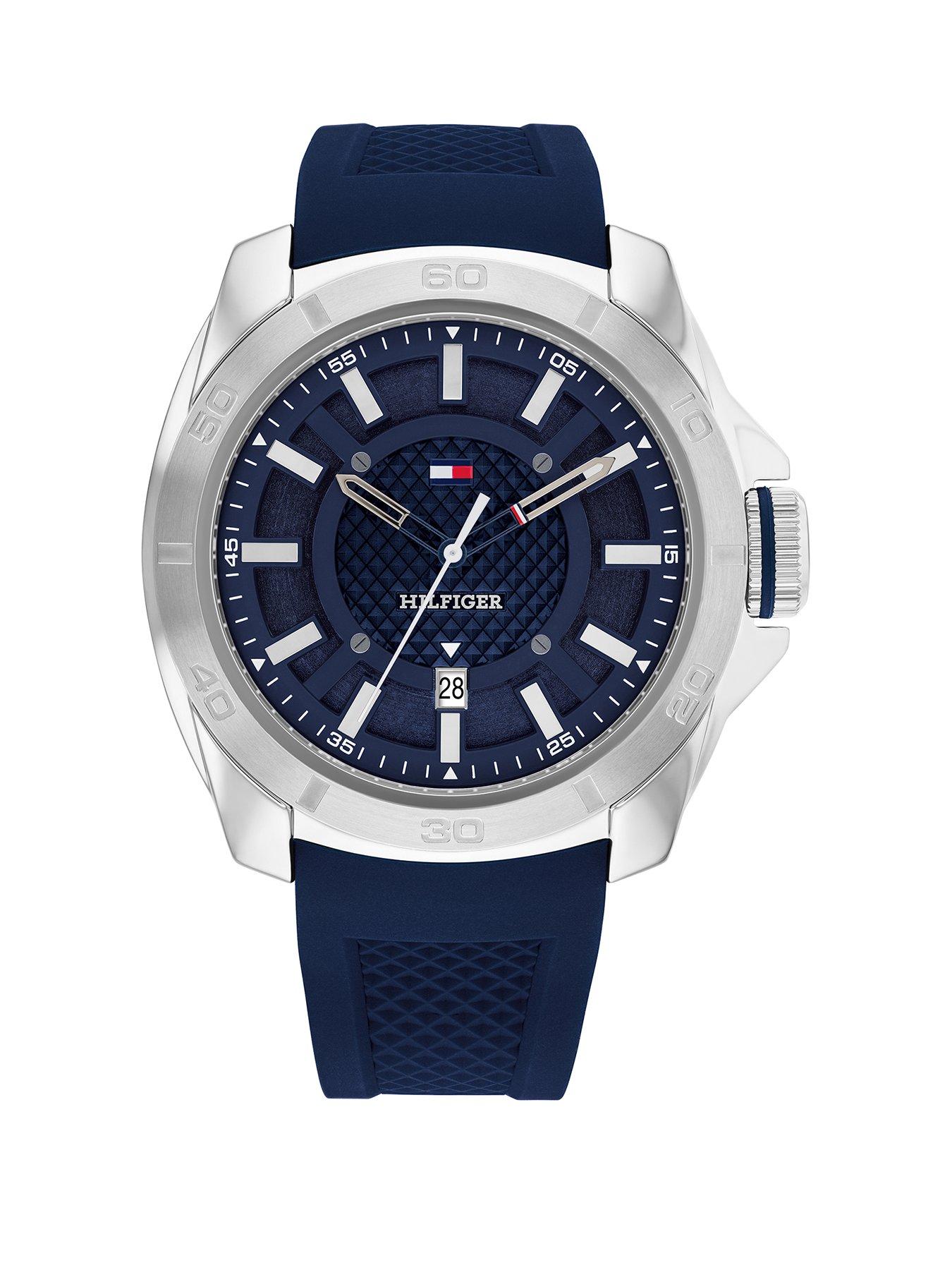 undefined Dial Mens Watch On A Silicone Strap - Blue
