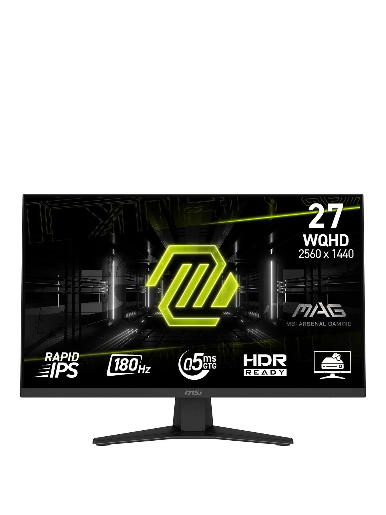 MSI MAG 274QF 27 inch, WQHD, 180Hz, 0.5ms, Rapid IPS, Adaptive Sync Gaming Monitor - Black
