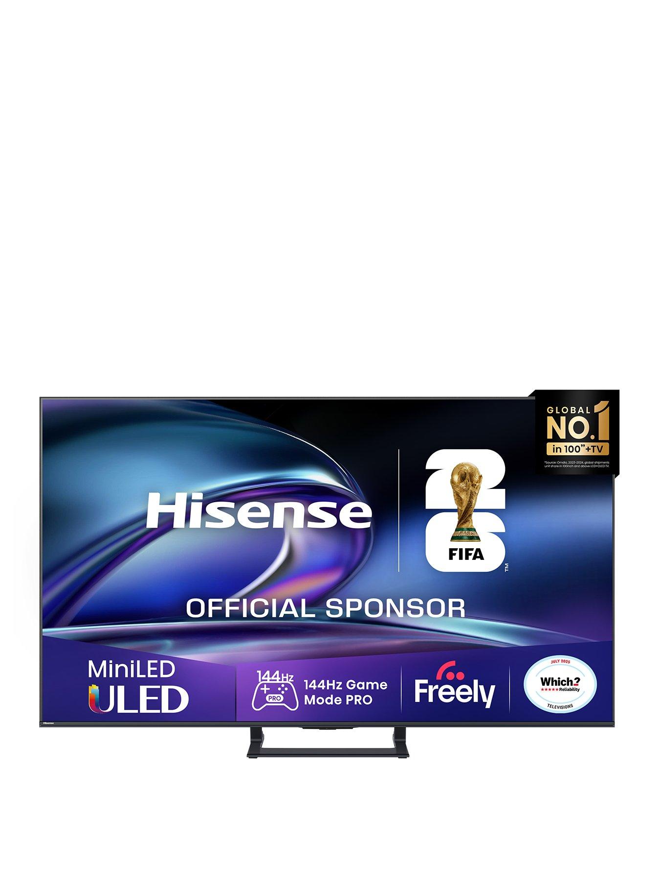 Hisense E8Q 55" 4K ULED Mini LED 144Hz Smart AI TV with Freely - 55E8QTUK
