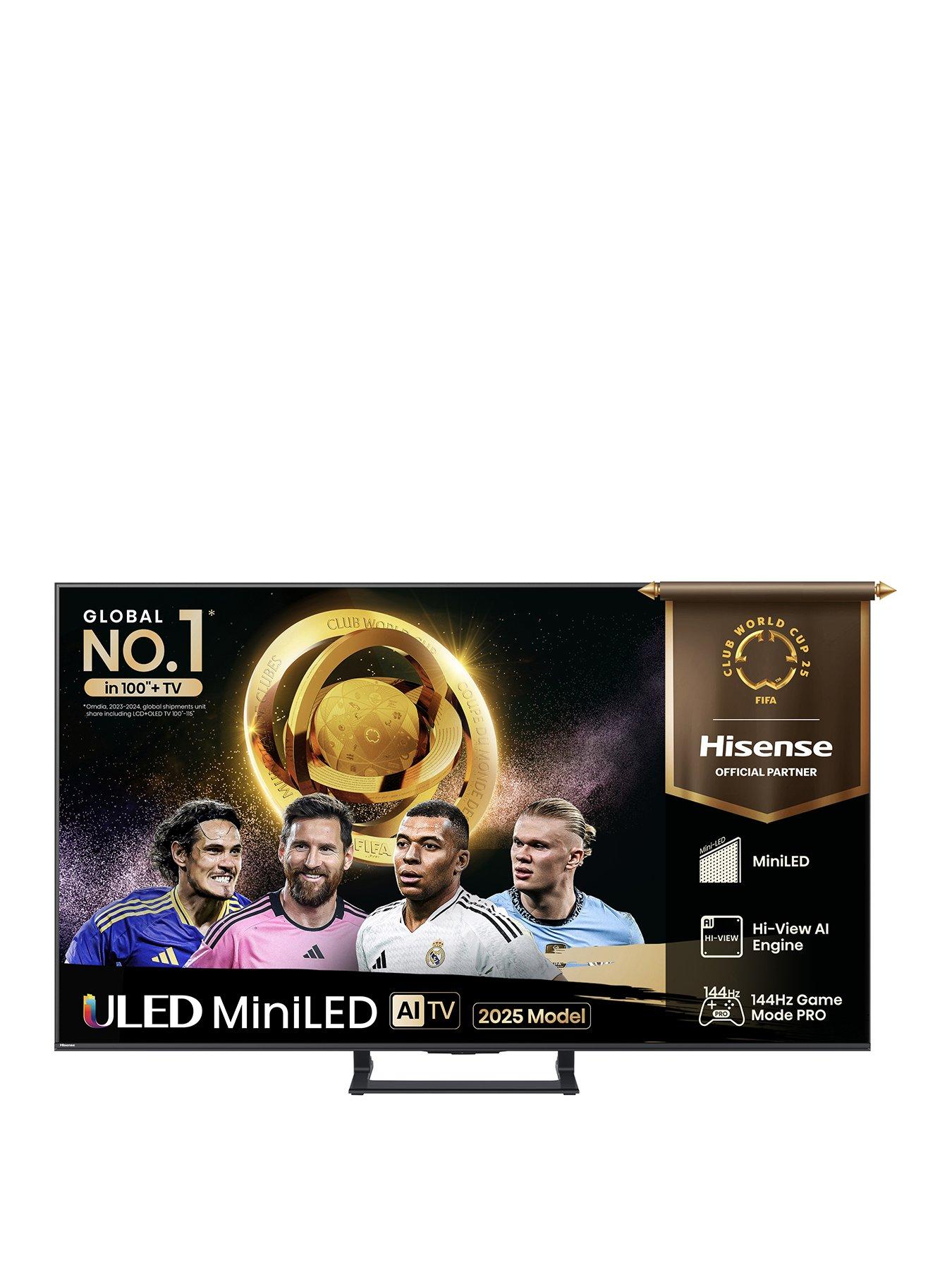 Image 1 of 7 of Hisense 50" E8QTUK MiniLED QLED 144Hz Smart AI TV with Freely