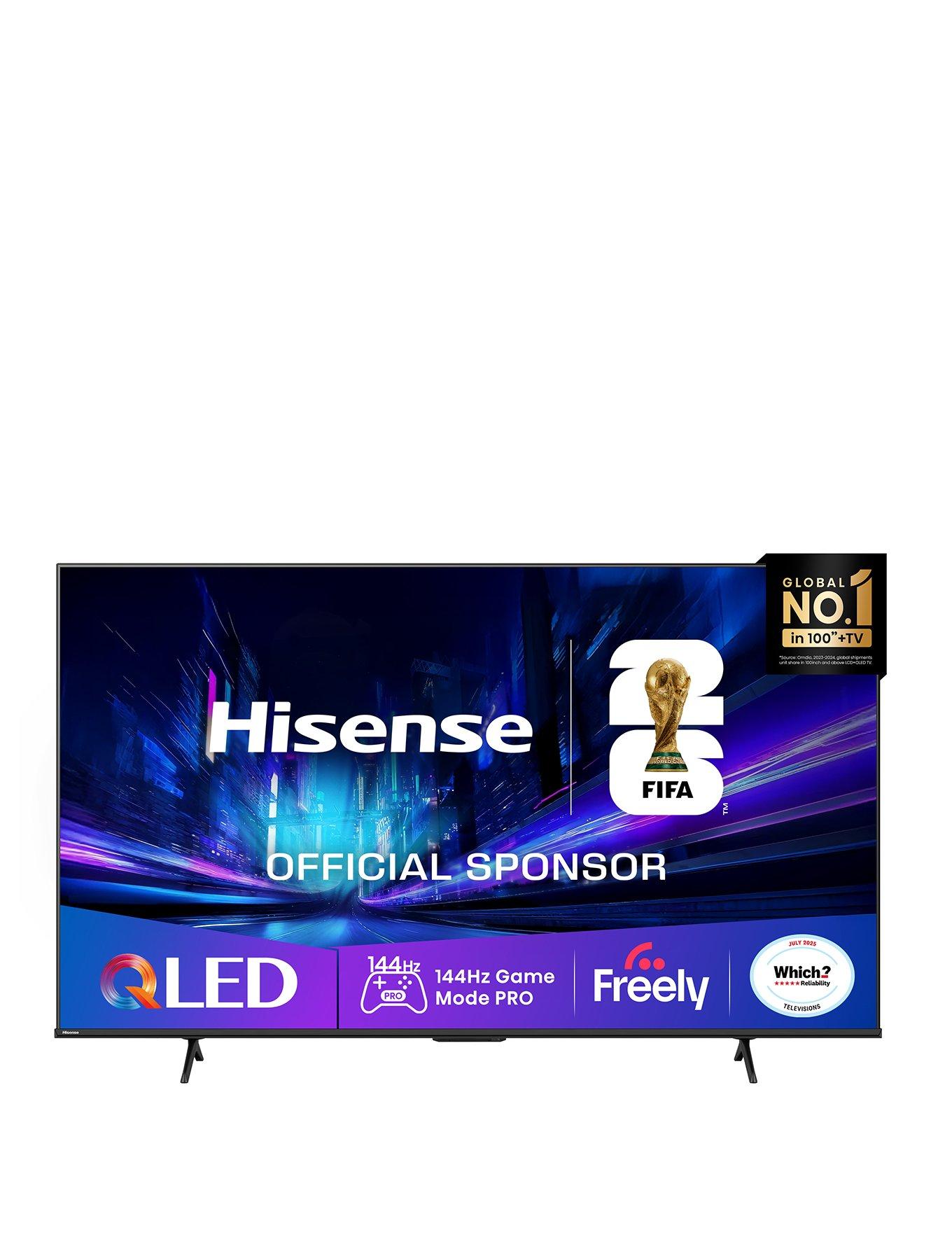 Hisense E78Q PRO 75" 4K HDR QLED MiniLED 144Hz Smart AI TV with Freely - 75E78QTUK PRO