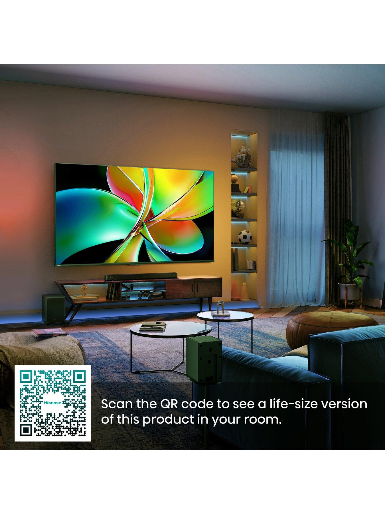 Image 3 of 8 of Hisense E78Q PRO 55" 4K 144Hz QLED Smart AI TV with Freely- 55E78QTUK PRO