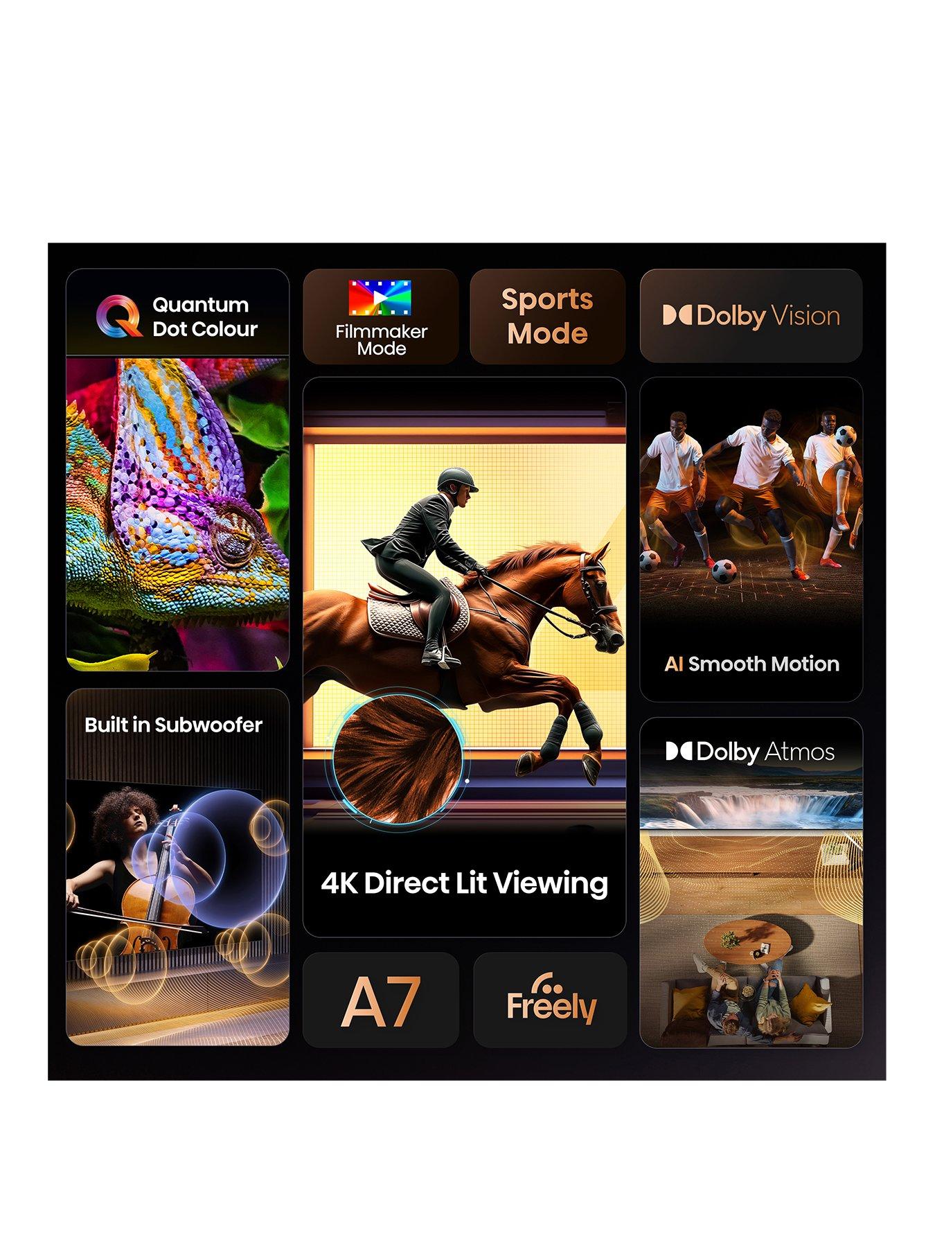 Image 3 of 7 of Hisense 55" A7QTUK QLED Smart AI TV with Freely