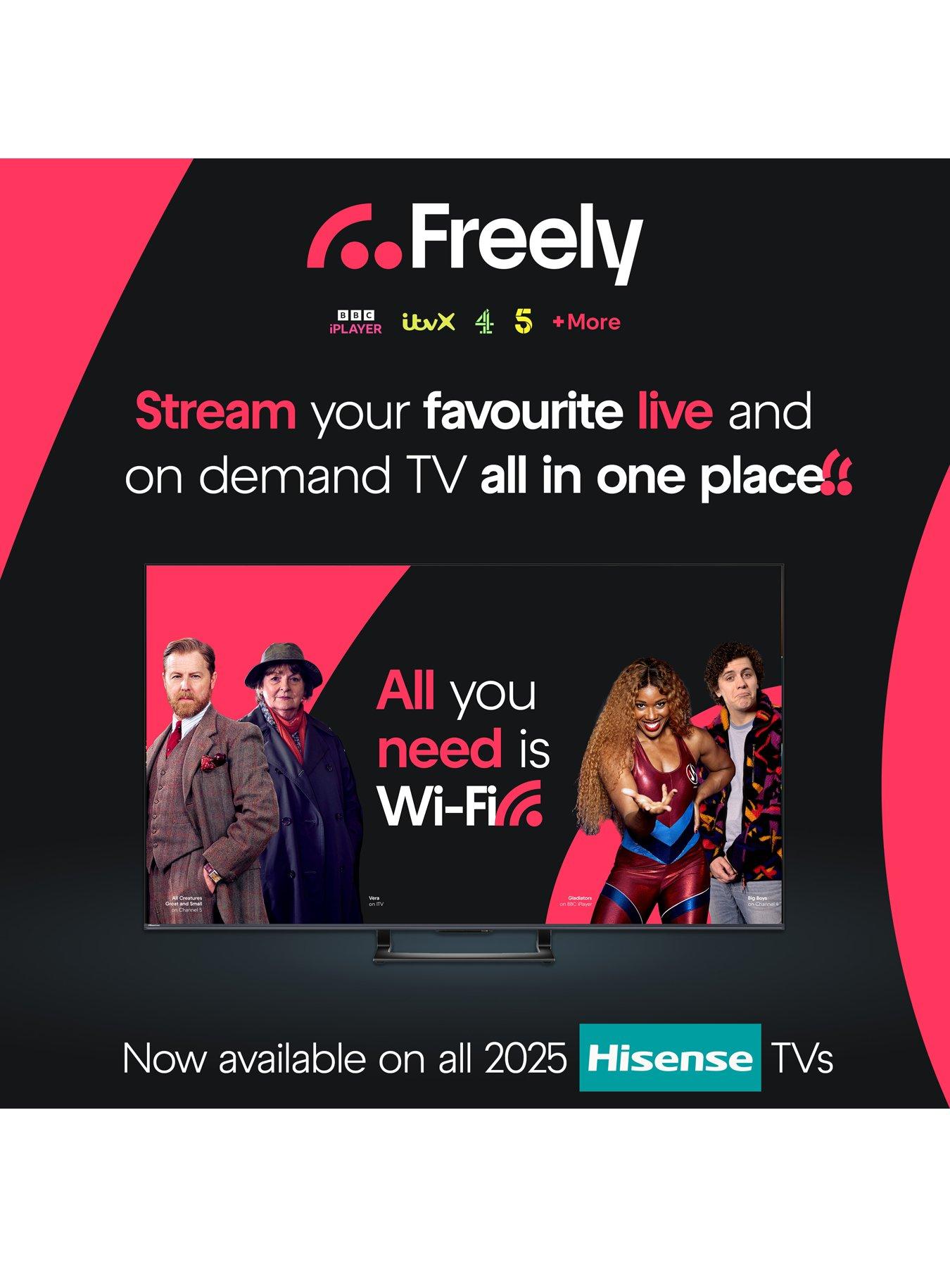 Image 4 of 7 of Hisense 55" A7QTUK QLED Smart AI TV with Freely