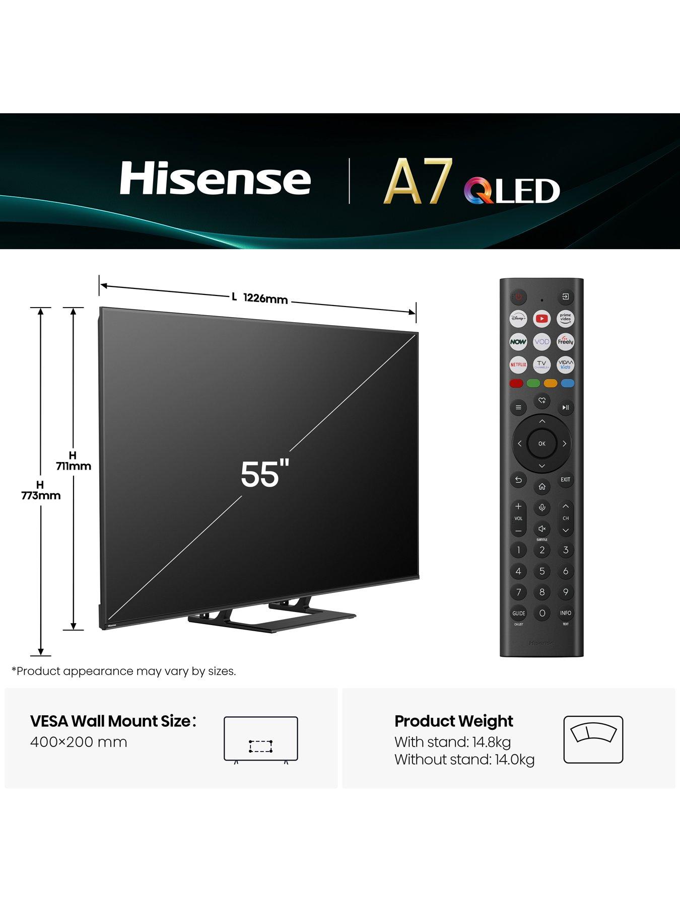 Image 6 of 7 of Hisense A7Q 55" 4K QLED Smart AI TV with Freely- 55A7QTUK
