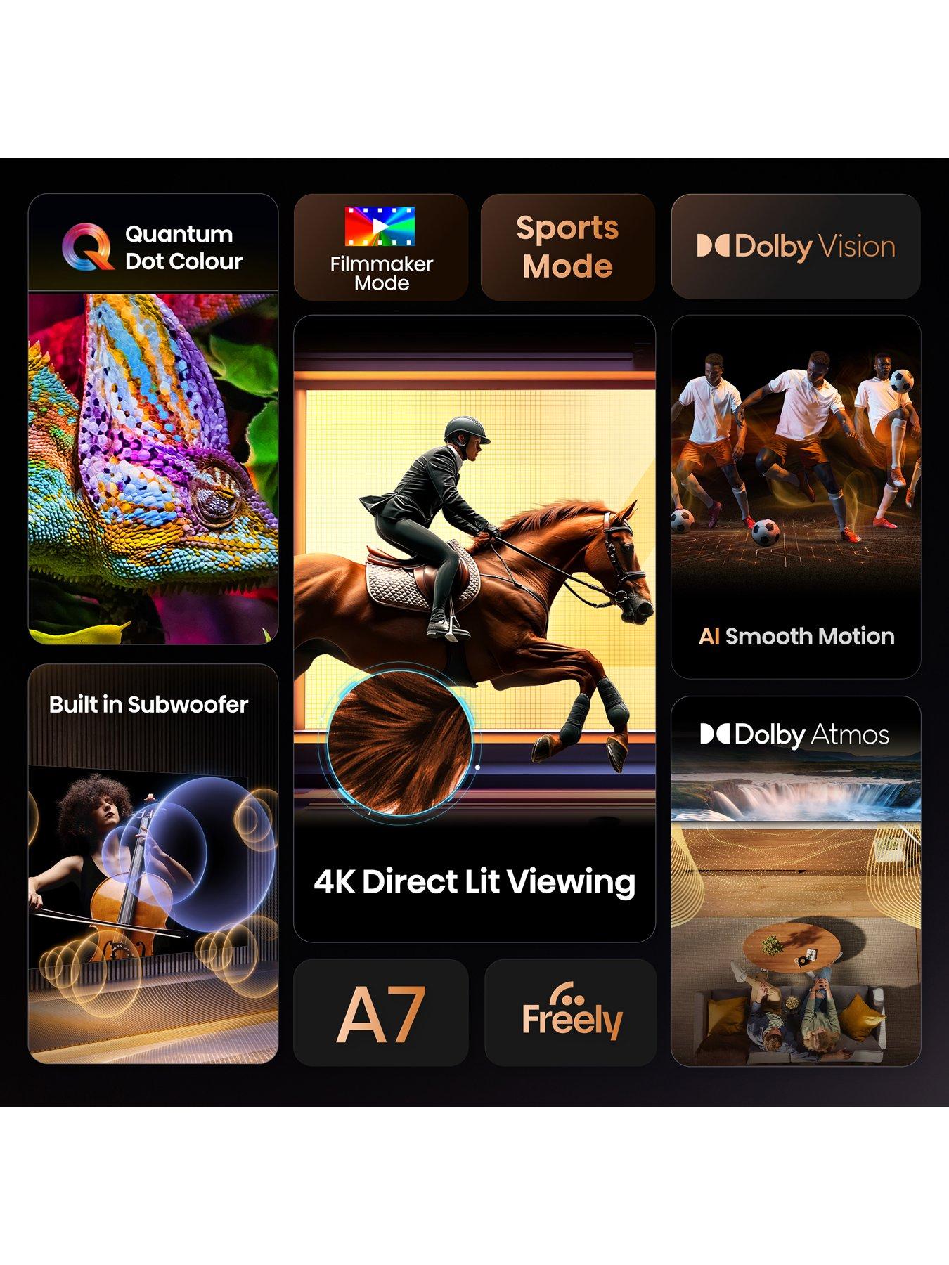 Image 3 of 7 of Hisense A7Q 50" 4K QLED Smart AI TV with Freely- 50A7QTUK