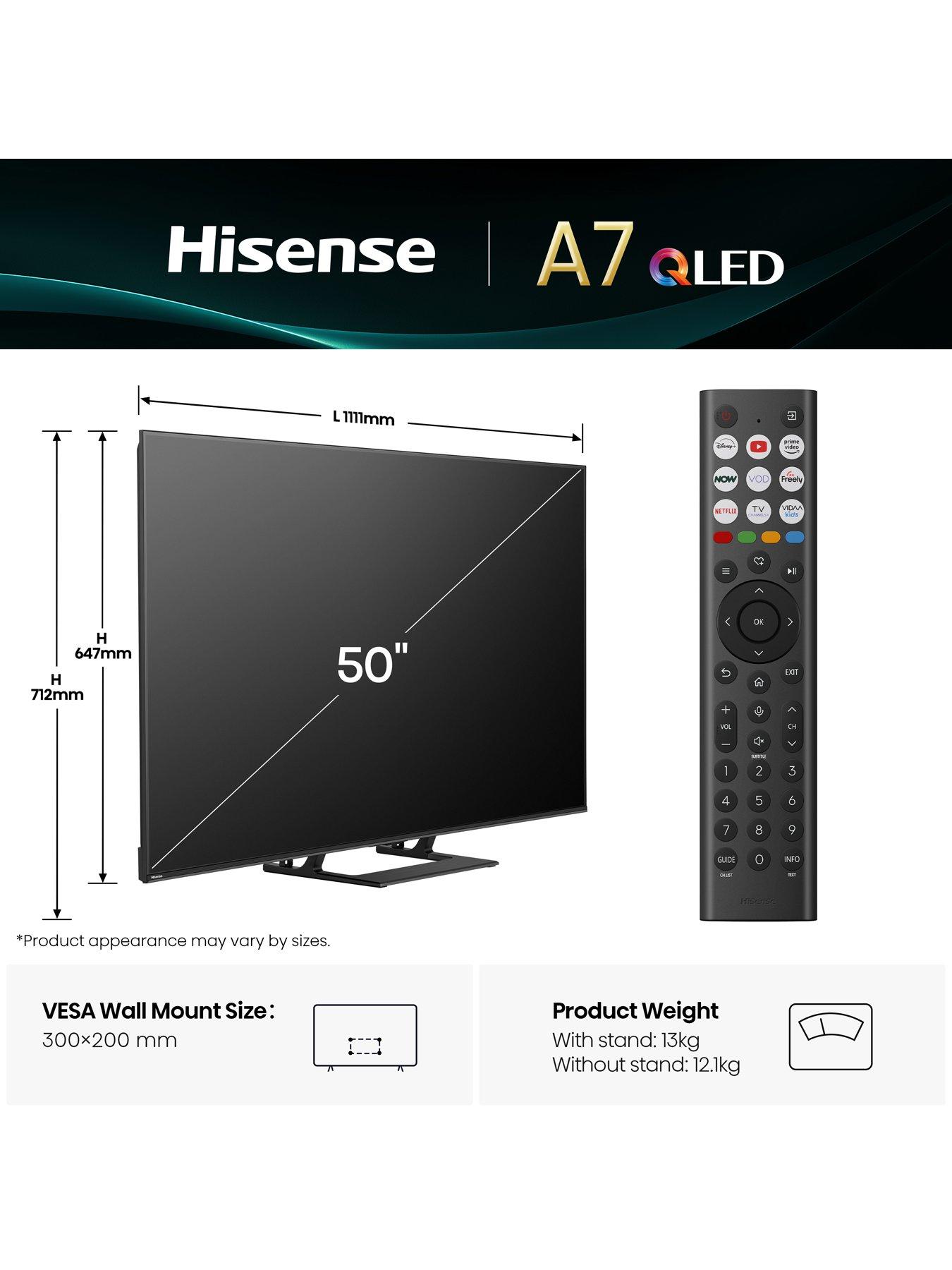 Image 6 of 7 of Hisense A7Q 50" 4K QLED Smart AI TV with Freely- 50A7QTUK