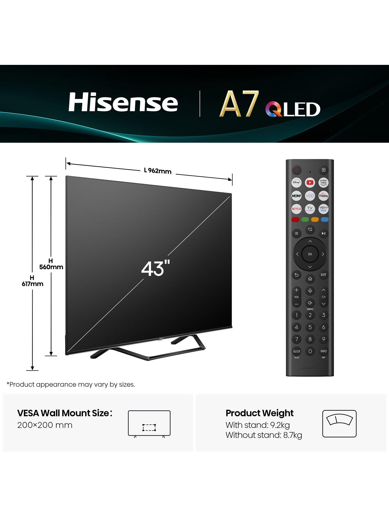 Image 7 of 7 of Hisense A7Q 43" 4K QLED Smart AI TV with Freely- 43A7QTUK
