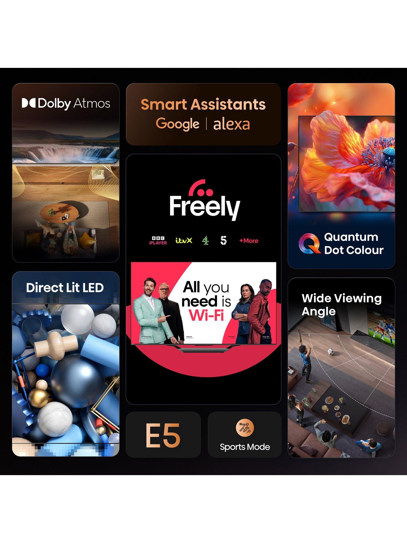 Image 2 of 7 of Hisense E5Q 40" 4K QLED FHD Smart TV with Freely- 40E5QTUK