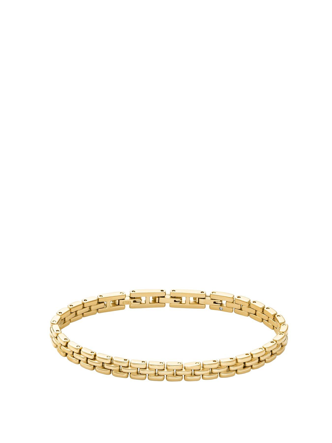 Fossil Women's Arden Watch Links Gold-Tone Stainless Steel Chain Bracelet, JF04901710