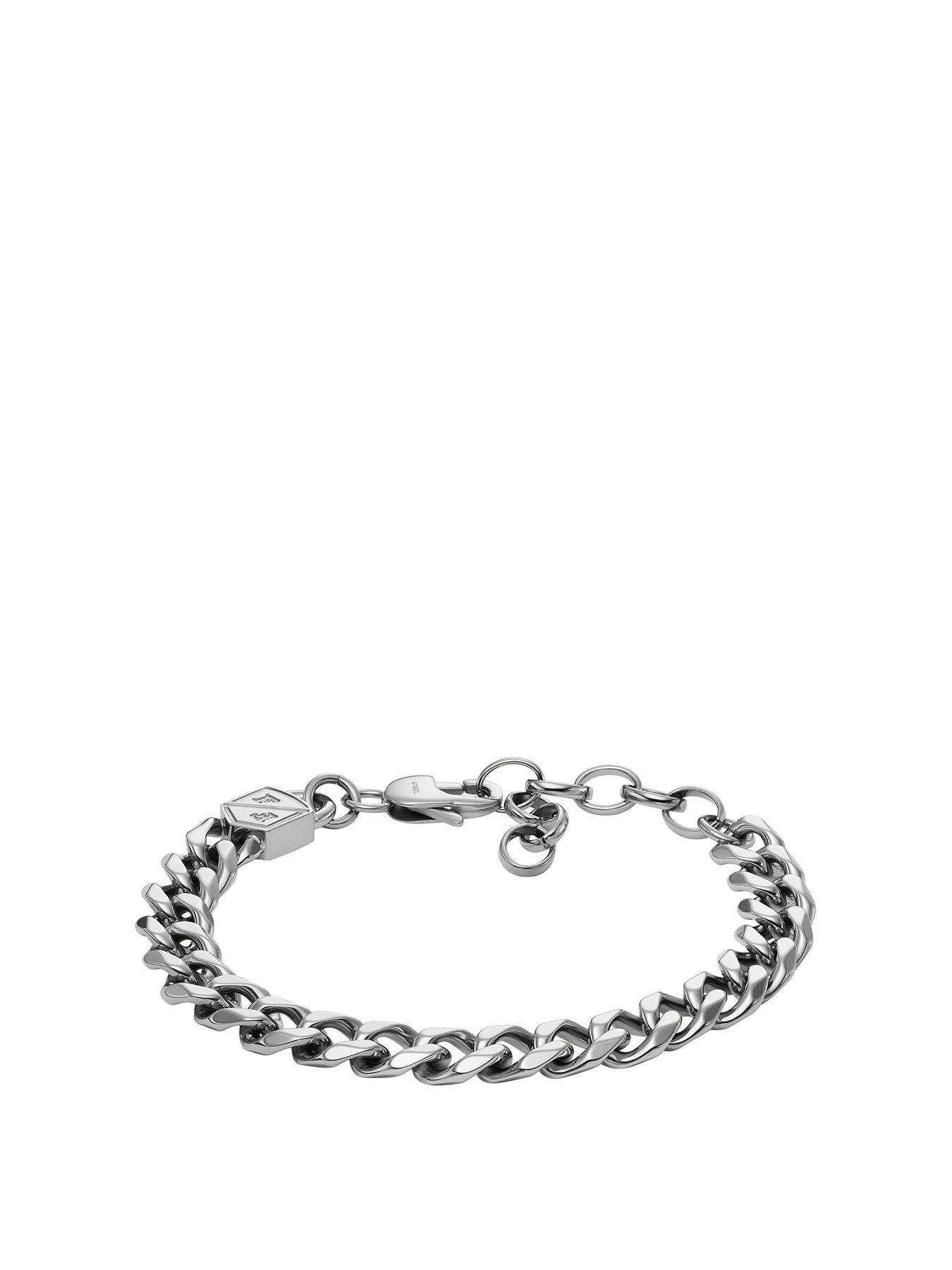 Fossil Men's Ellis Core Chains Stainless Steel Chain Bracelet, JF04615040