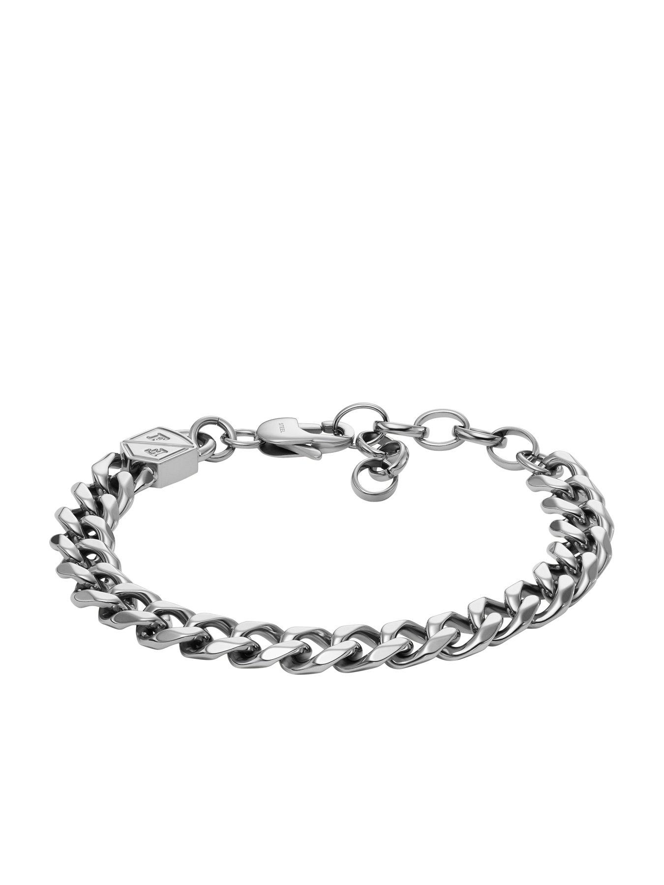 Image 3 of 6 of Fossil Ellis Silver Chain Bracelet