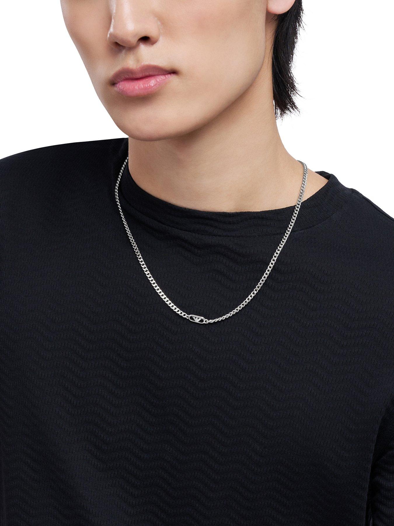 Image 2 of 3 of Emporio Armani Men's Stainless Steel Chain Necklace, EGS3246040