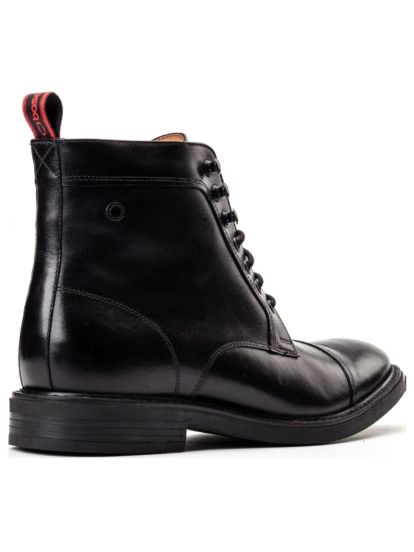 Image 3 of 6 of Base London Playmouth Lace Up Boots-Black