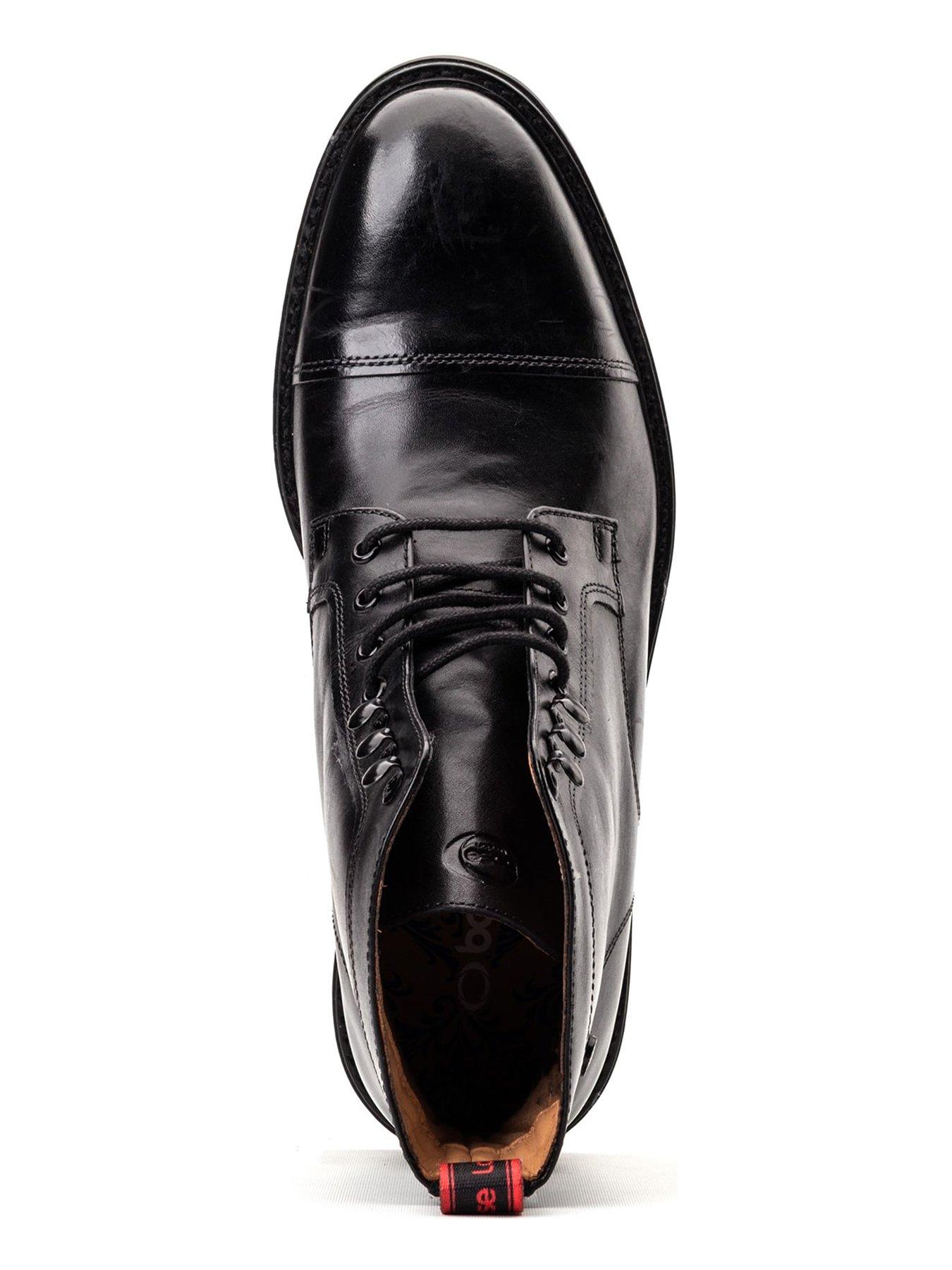 Image 4 of 6 of Base London Playmouth Lace Up Boots-Black