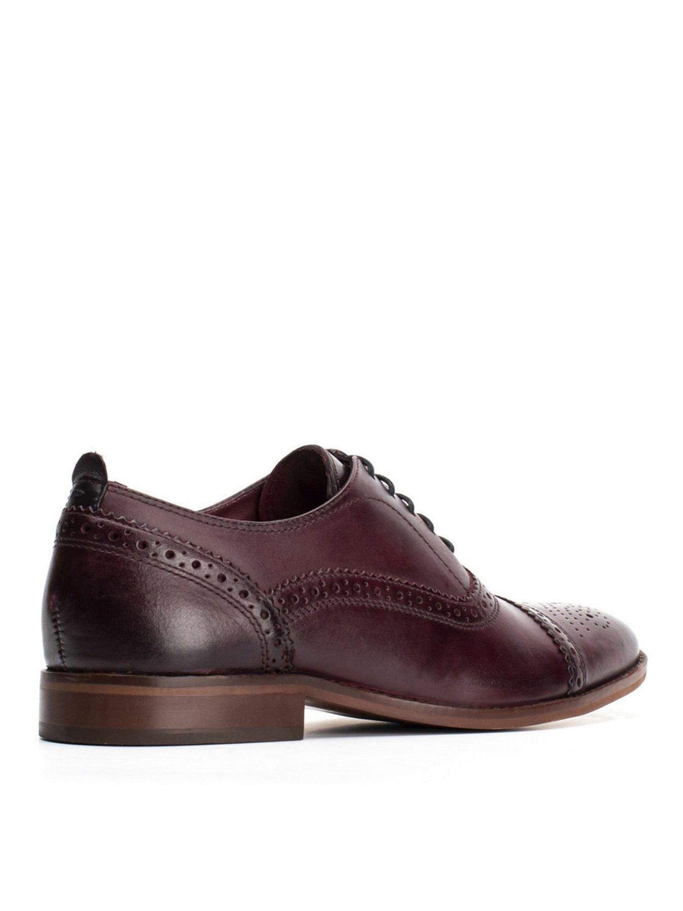 Base London Cast Lace Up Brogue Shoe-Dark Brown Very