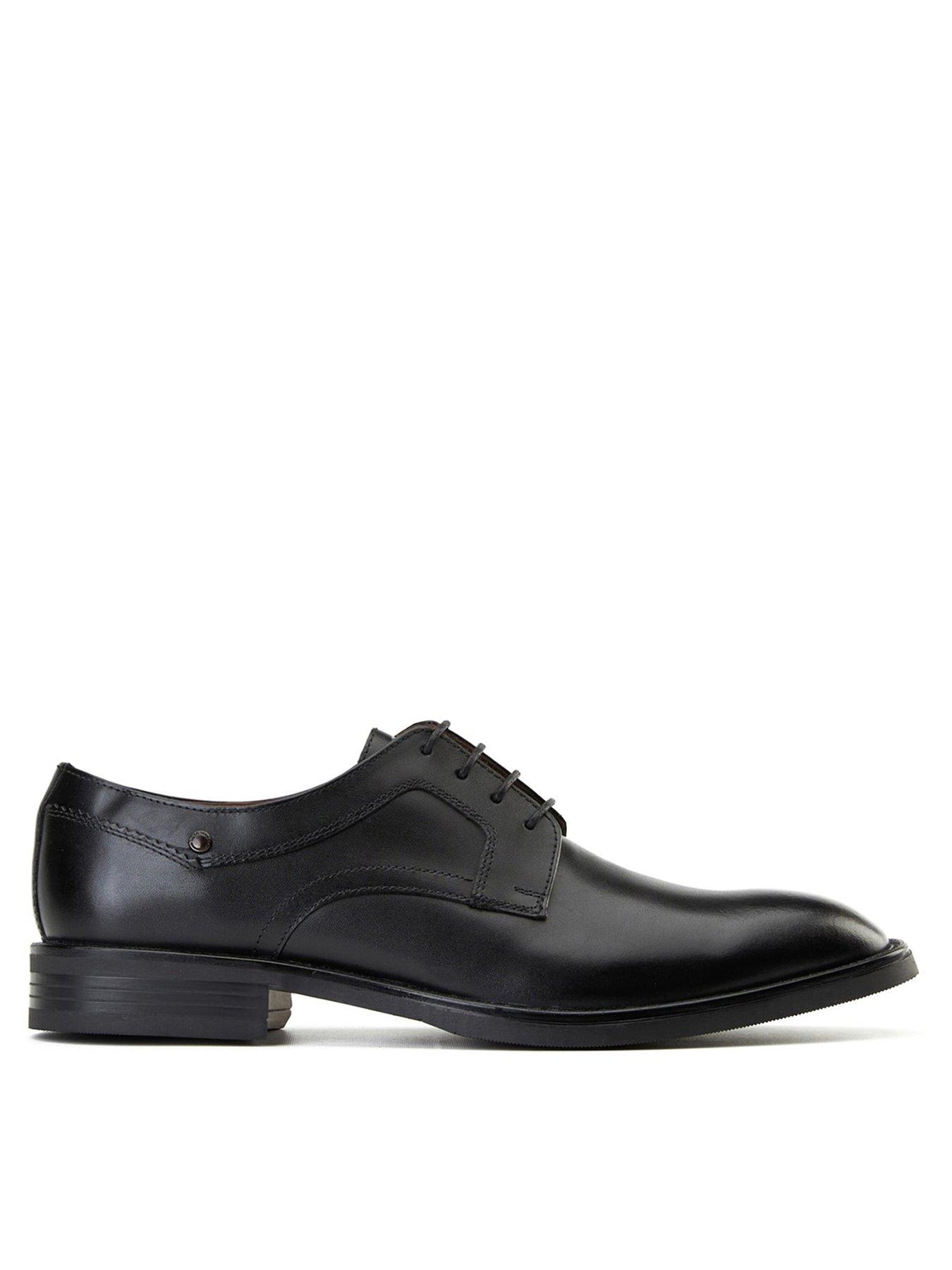 Base London Sleeve Round Toe Derby Shoes - Black