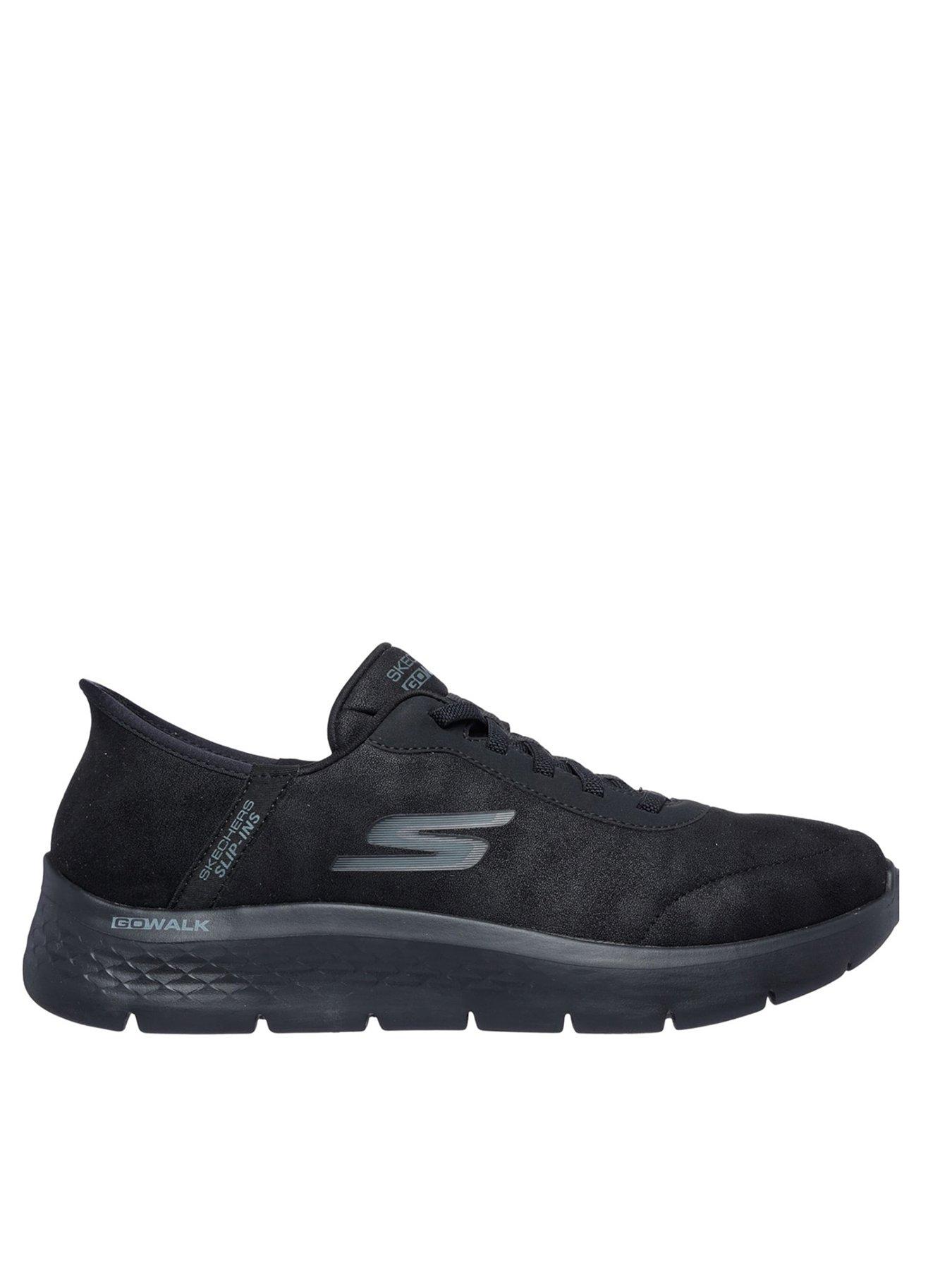 undefined Go Walk Flex Slip- Ins Lace Up Trainers - Black