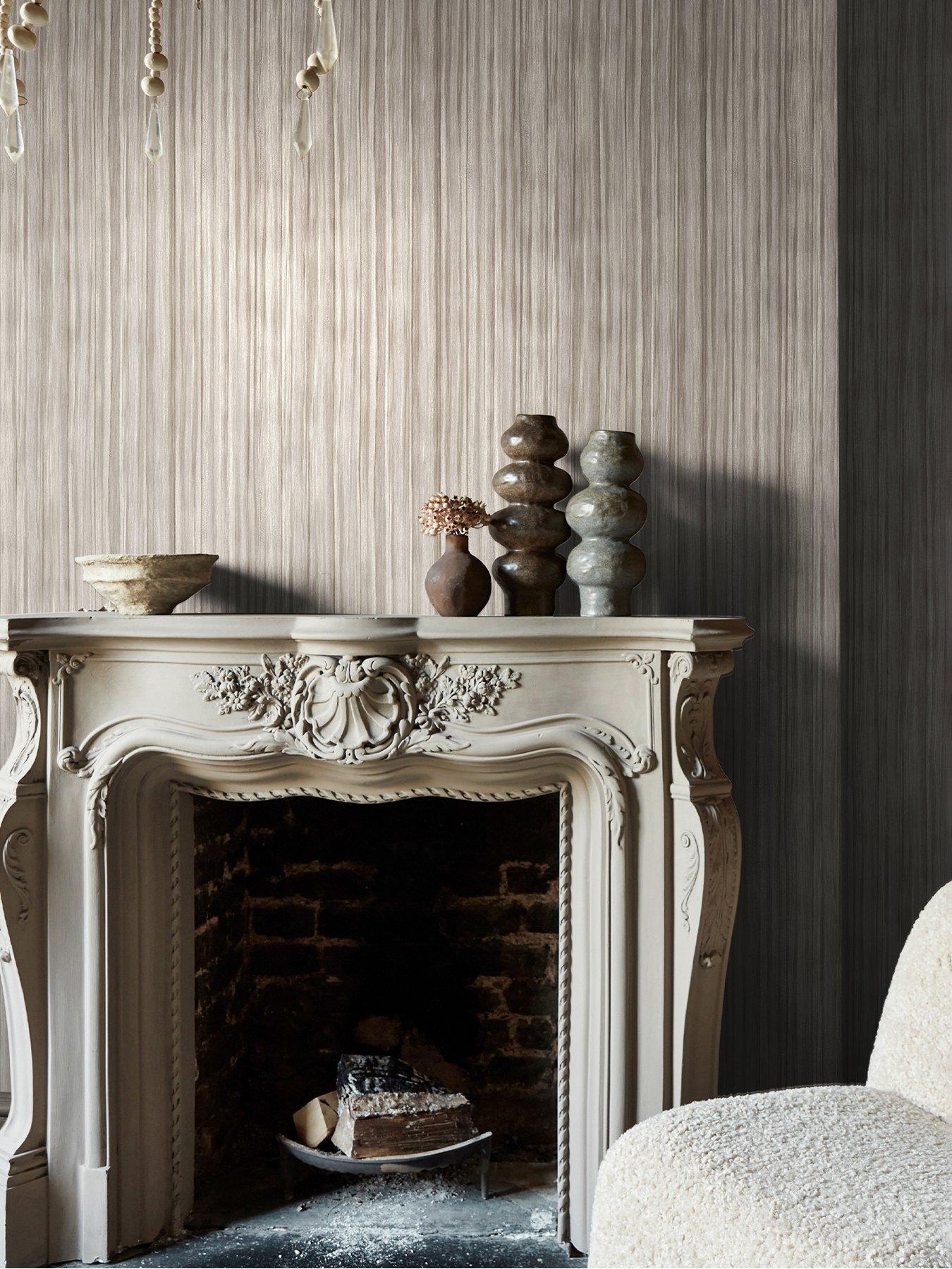 Abigail Ahern Linear Luxe Pewter - Wallpaper