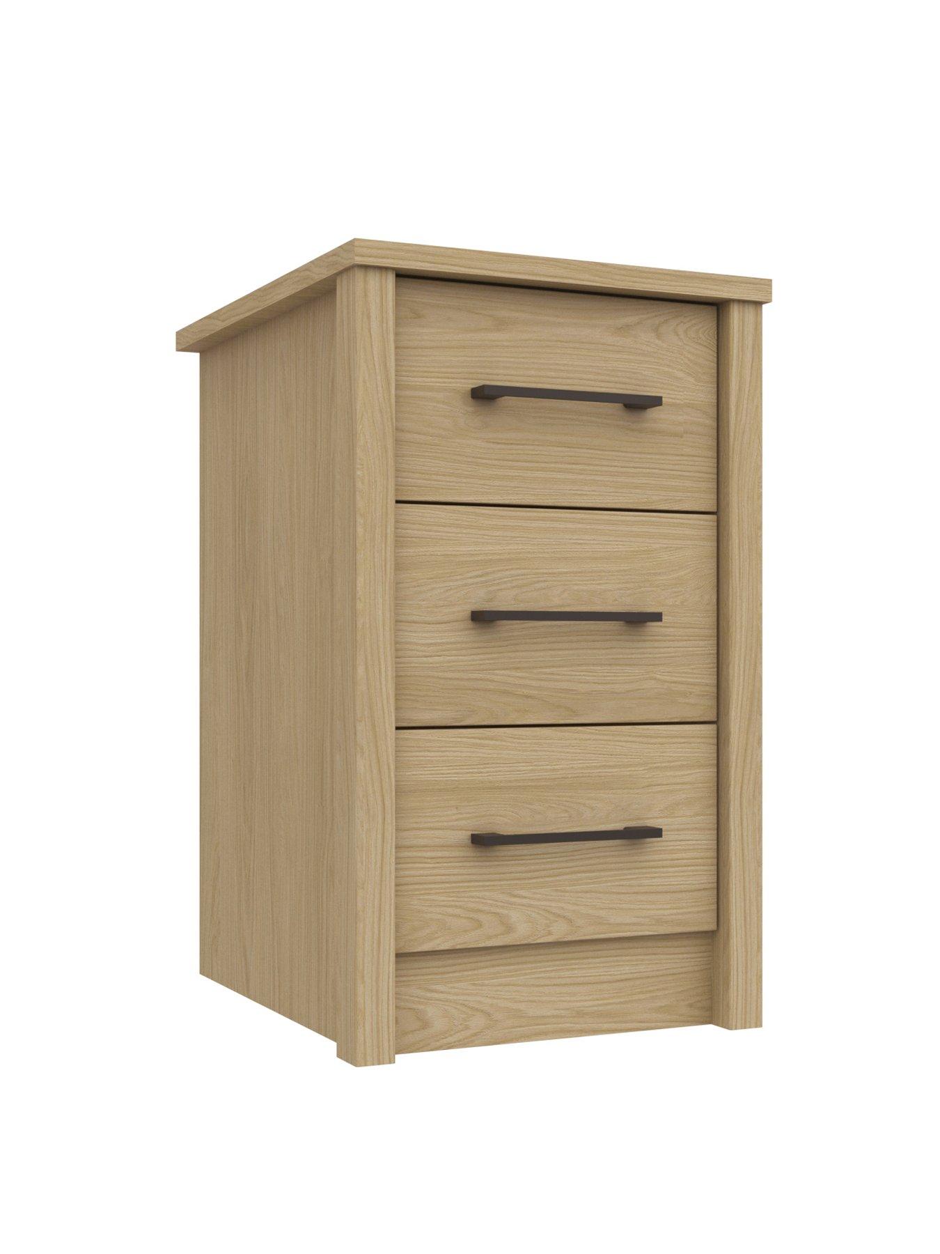 Image 3 of 4 of One Call Reign 3 Drawer Bedside Table