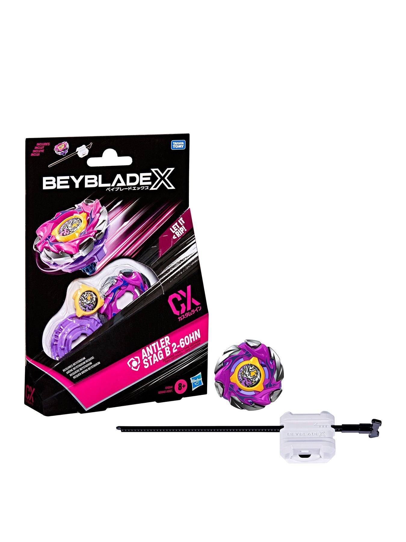 Beyblades Beyblade X Antler Stag B 2-60HN CX Starter Pack Top and