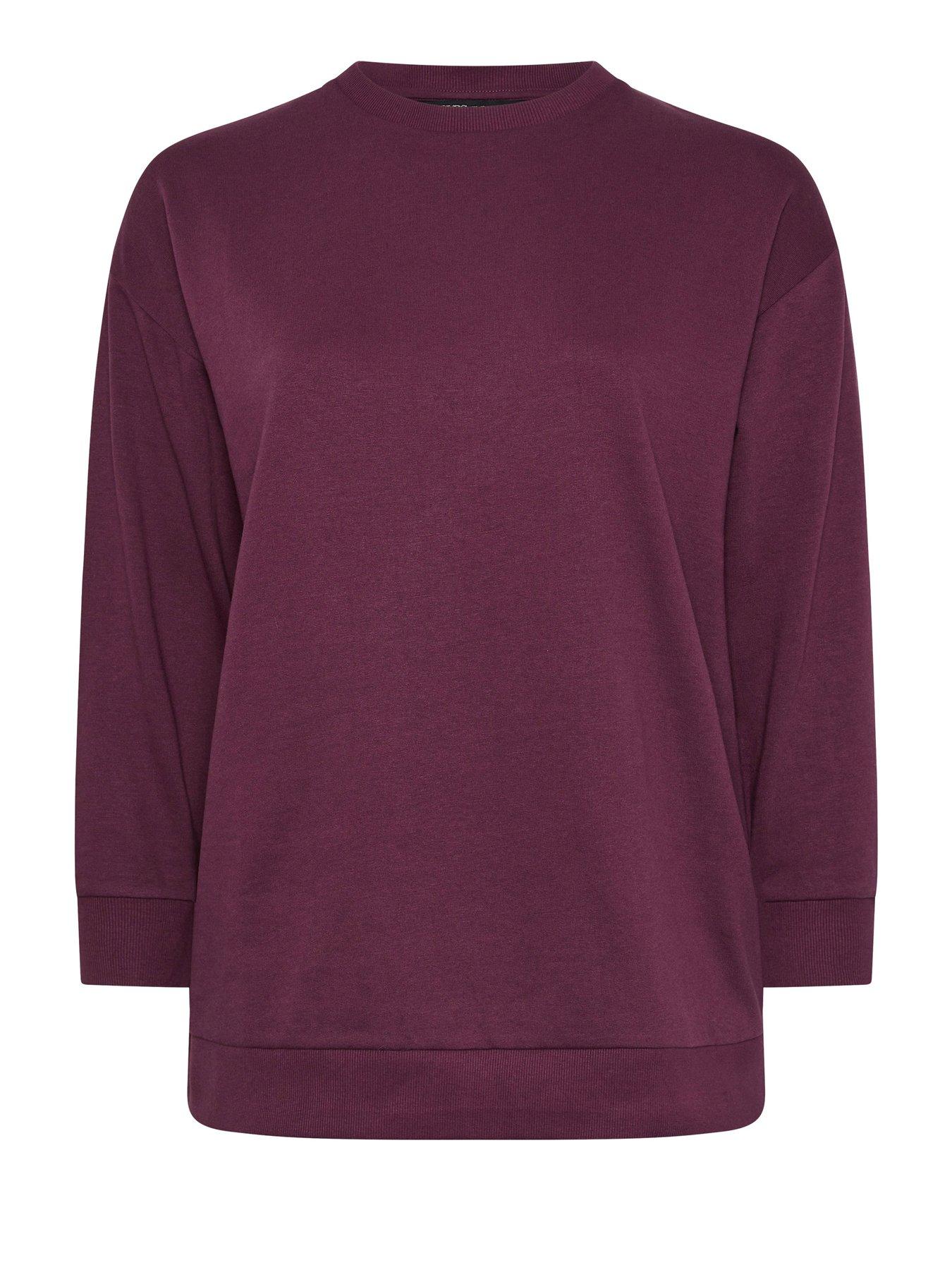 Image 5 of 5 of Yours Curve Crew Neck Sweatshirt - Red