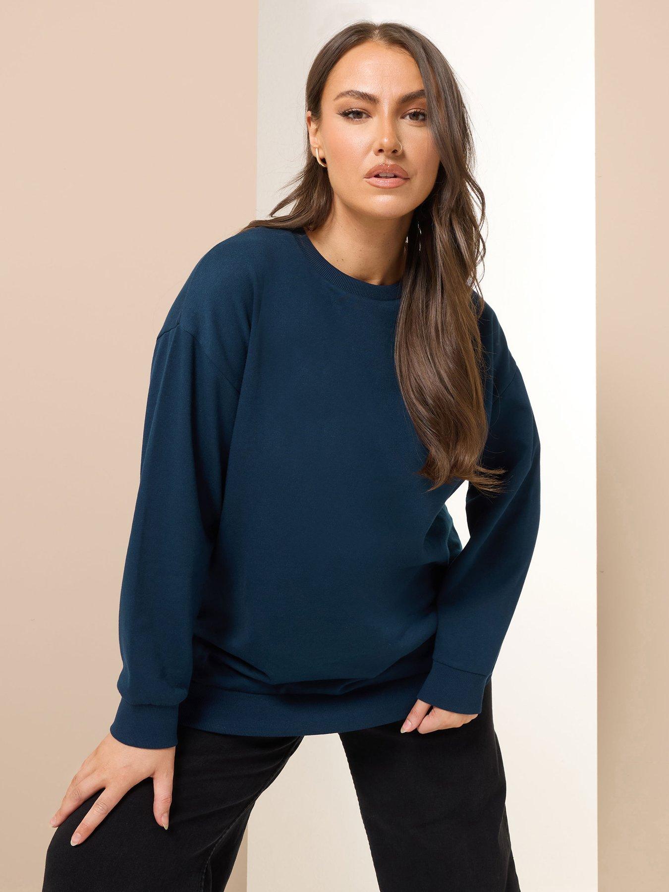 undefined Curve Crew Neck Sweatshirt - Blue