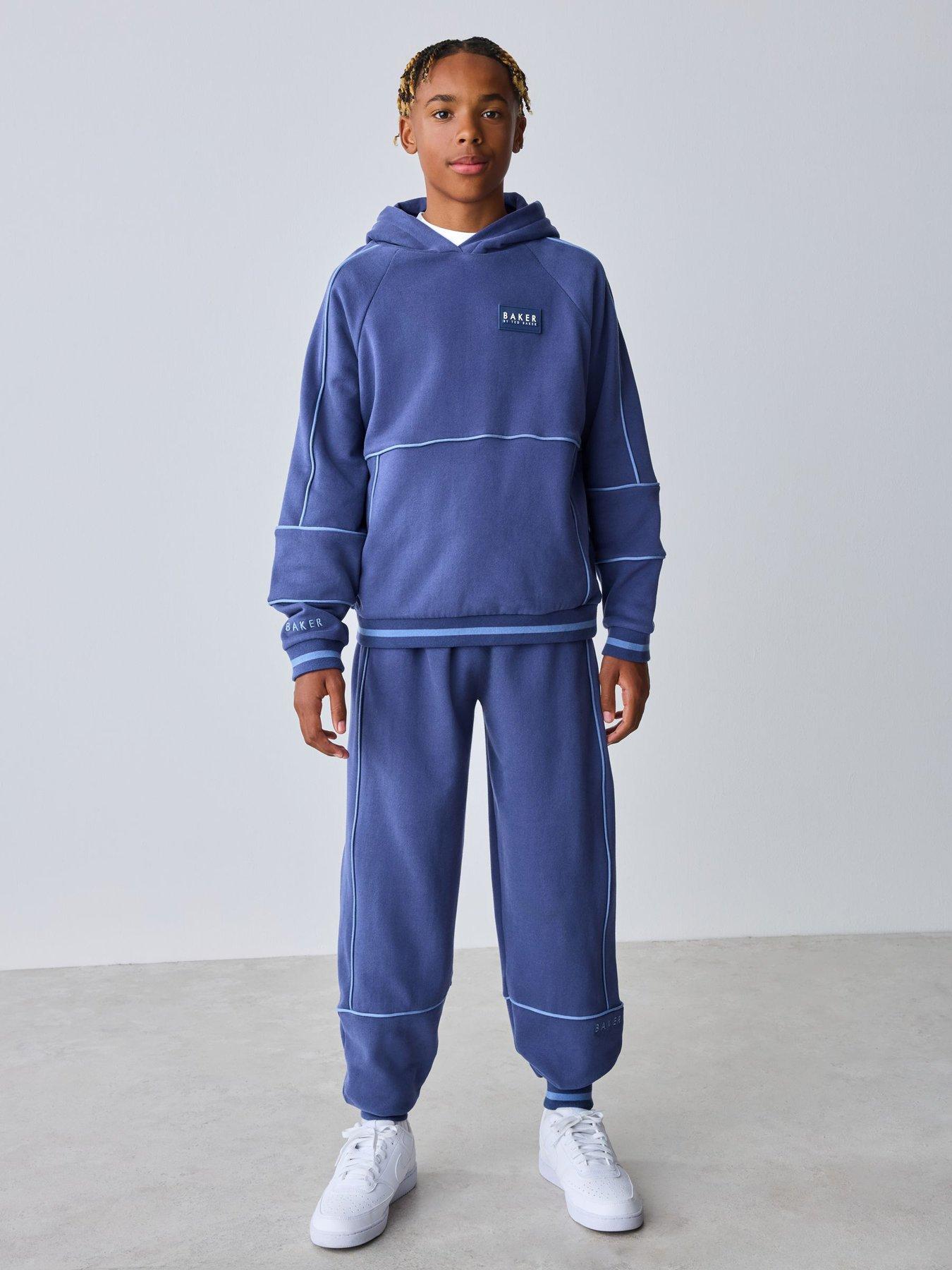 Ted Baker: Younger Boys Hoodie And Jogger Set - Blue