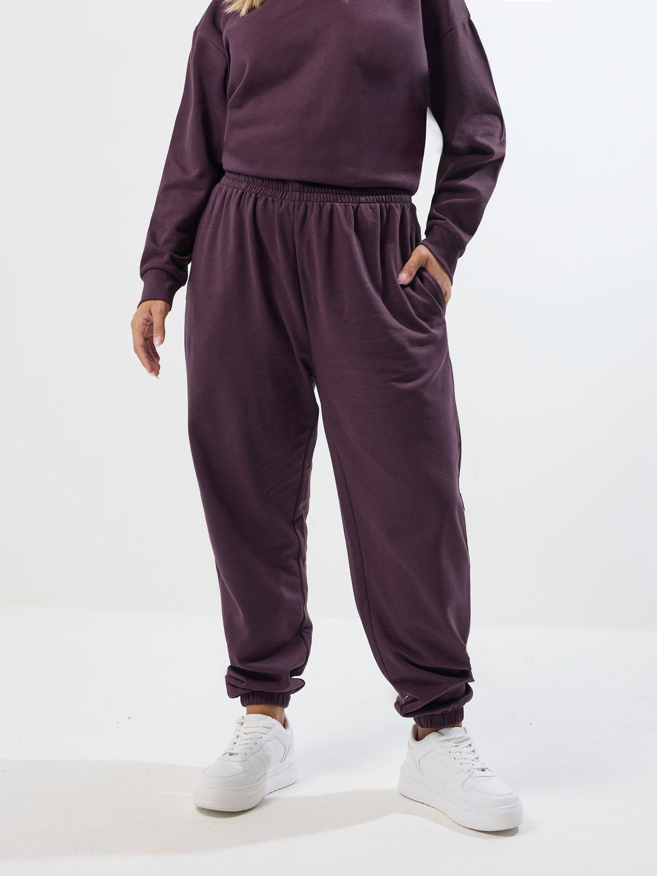 undefined Curve Cuffed Leg Jogger - Purple