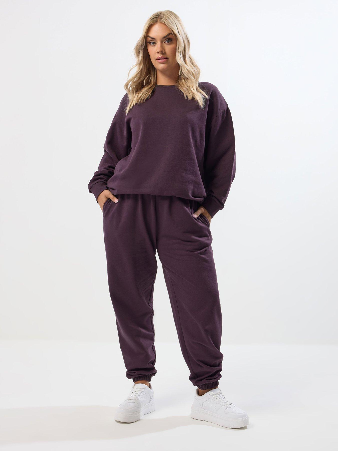 Image 3 of 5 of Yours Curve Cuffed Leg Jogger - Purple