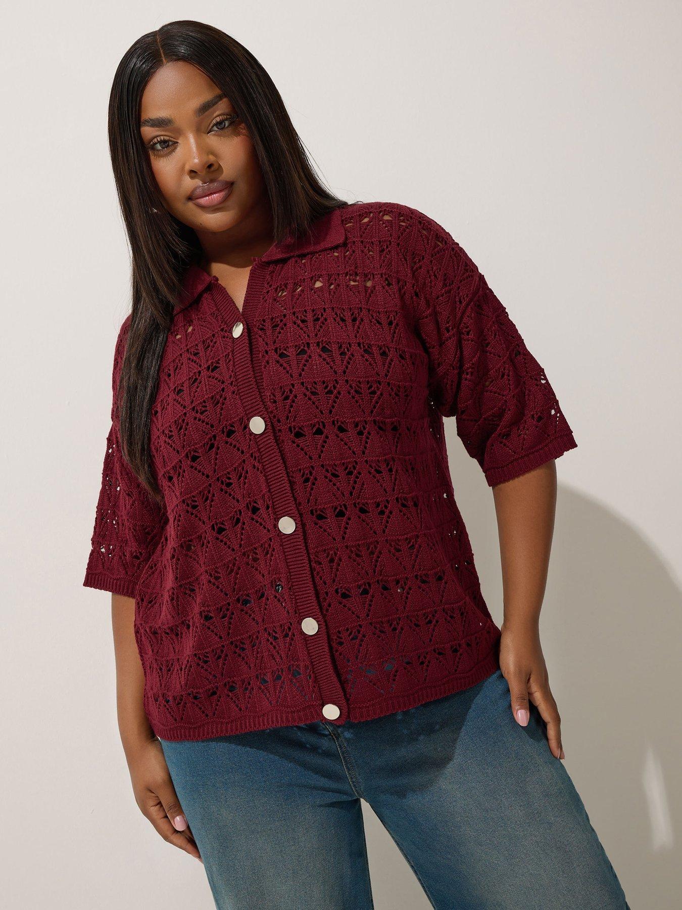 undefined Curve Crochet Shirt