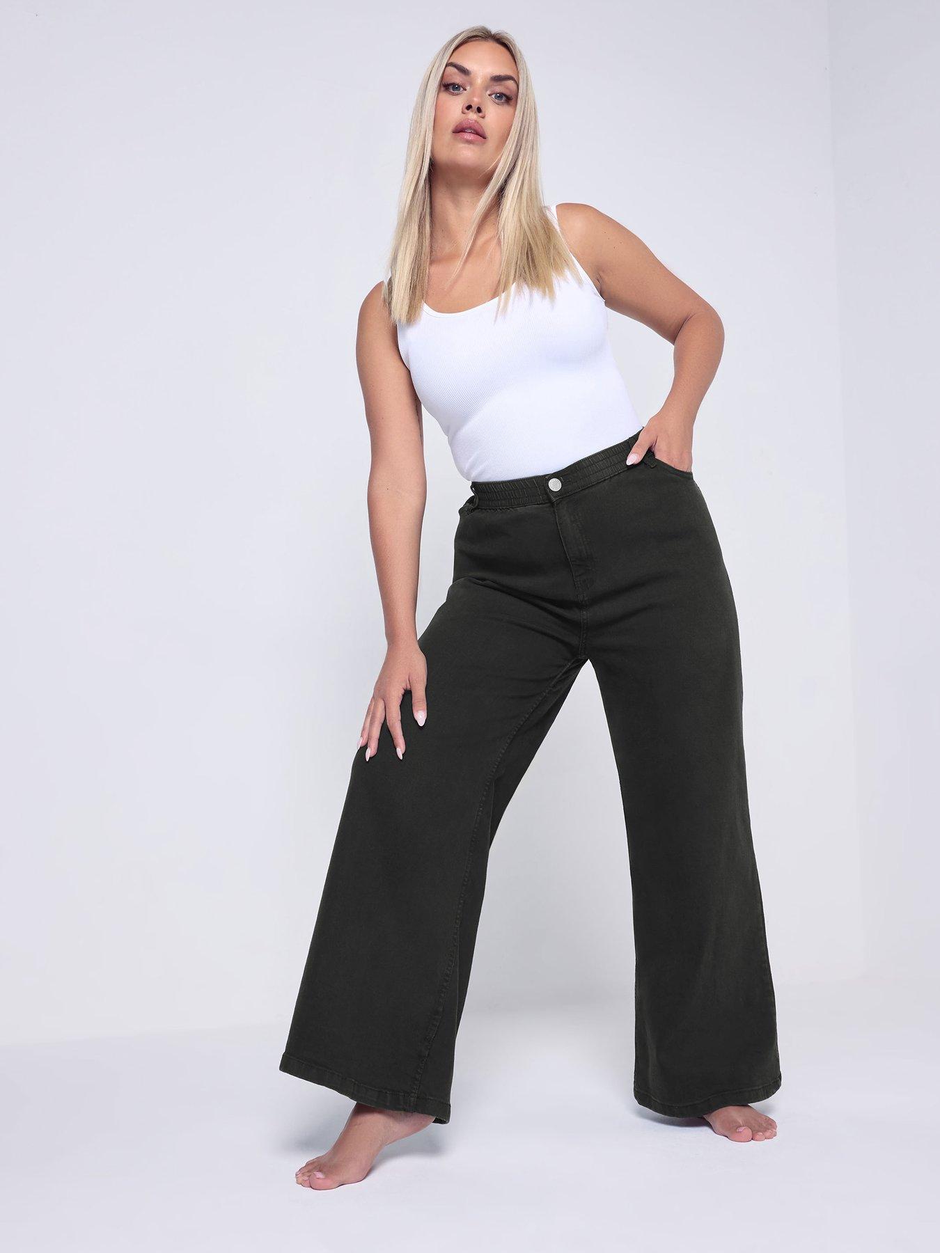 undefined Curve Wide Leg Puddle Jean - Black