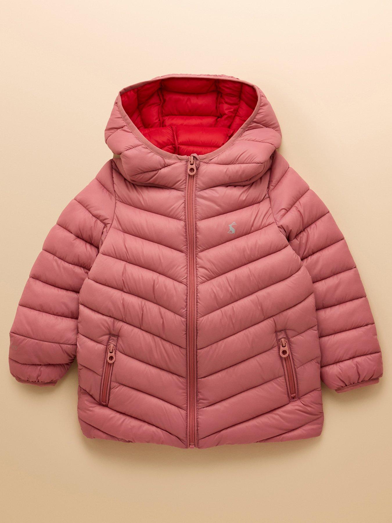 Joules Girls Cairn Padded Coat Pink Very