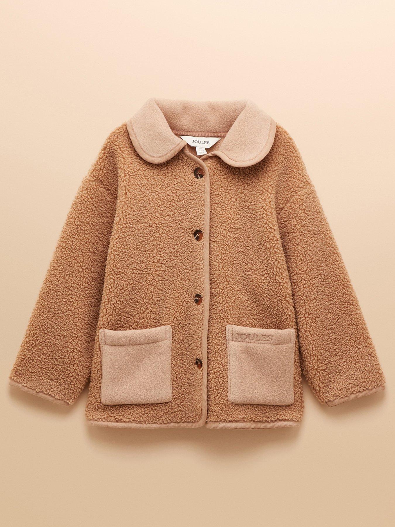 Joules Girls Sadie Borg Jacket - Natural